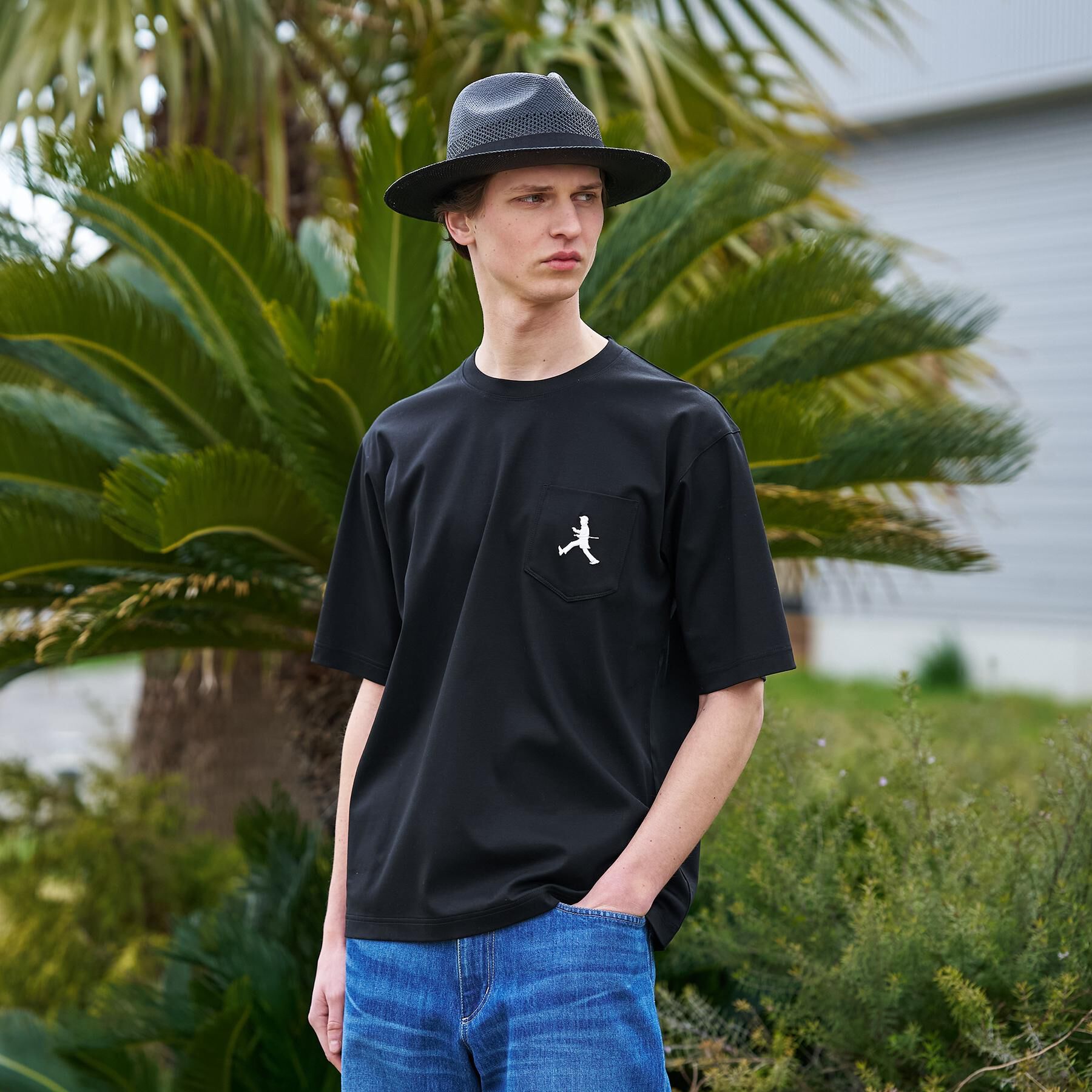 TAKEO KIKUCHI「【BOWLER HAT LABEL】アイスクリアコットンボーラーハットウォーカー 半袖ポケT」|Tシャツ・カットソー|