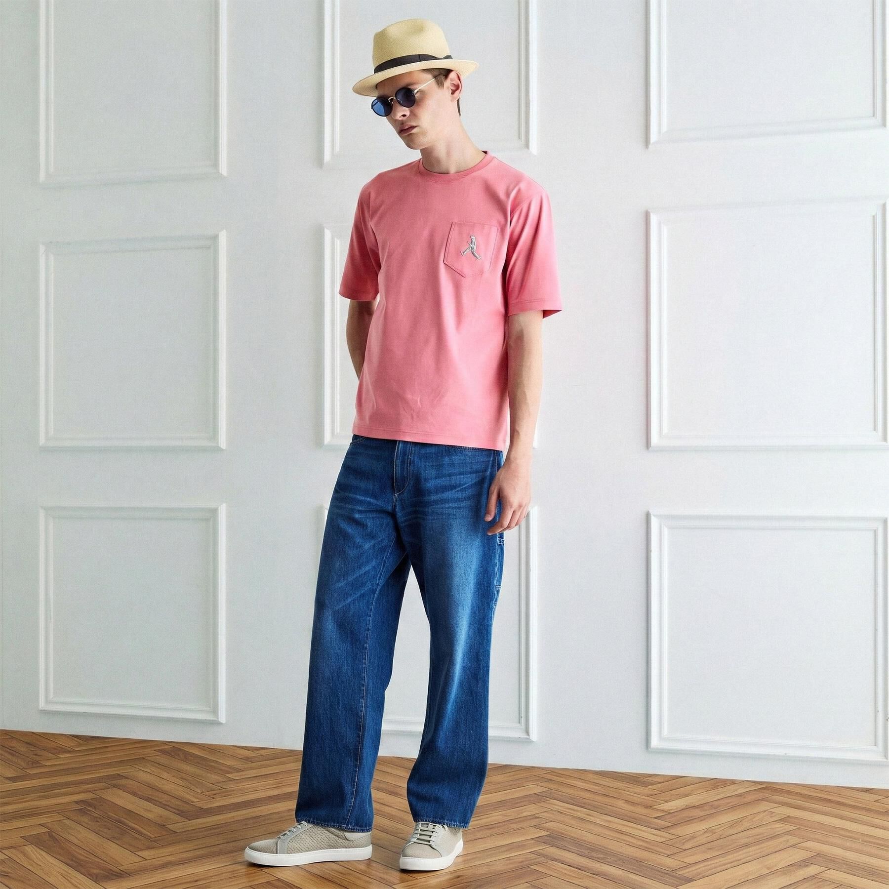 TAKEO KIKUCHI「【BOWLER HAT LABEL】アイスクリアコットンボーラーハットウォーカー 半袖ポケT」|Tシャツ・カットソー|