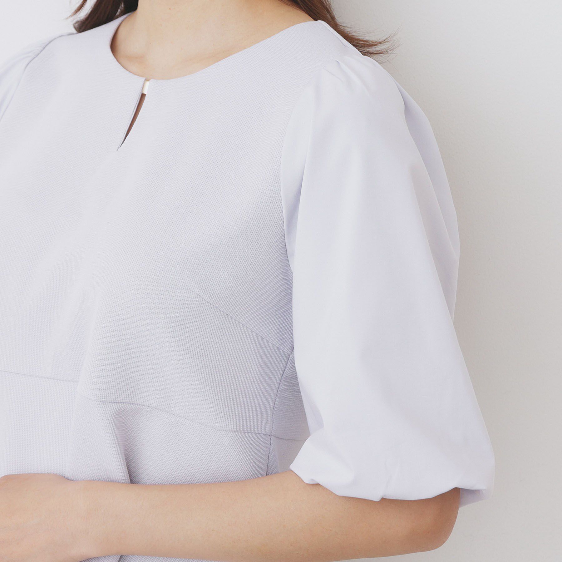 index「《S-LLサイズ》バルーンスリーブペプラムトップス【洗濯機洗い可／接触冷感／UVケア】」|Tシャツ・カットソー|