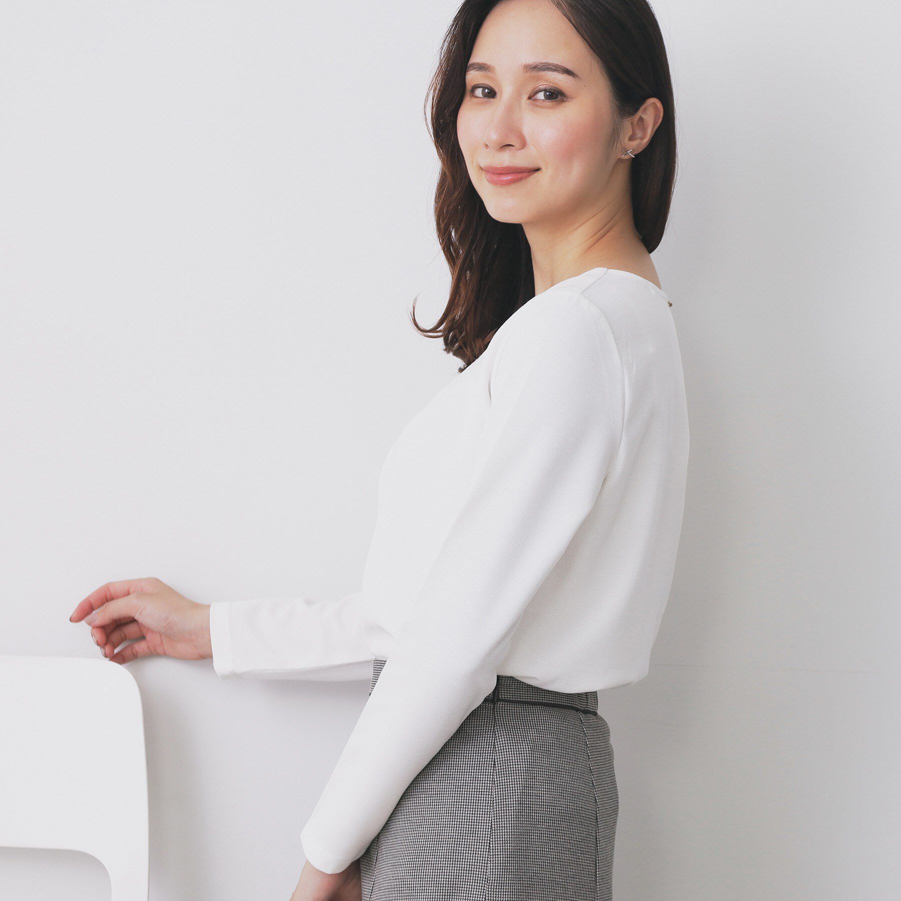 index「フロントタックトップス【洗濯機洗い可／UVケア】」|Tシャツ・カットソー|