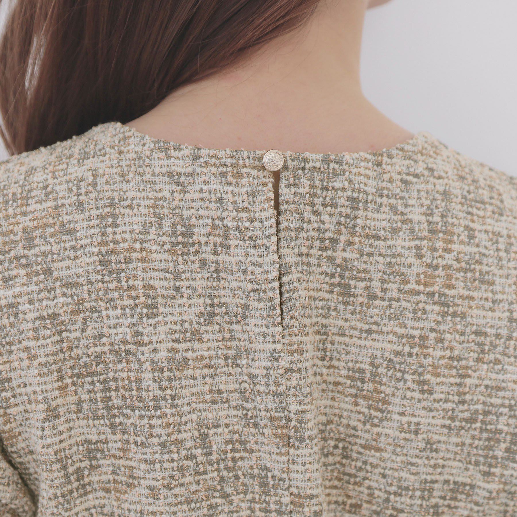 index「ミックスツイードフレアワンピース【洗える／イージーアイロン／ストレッチ】《S～3L》」|ワンピース|