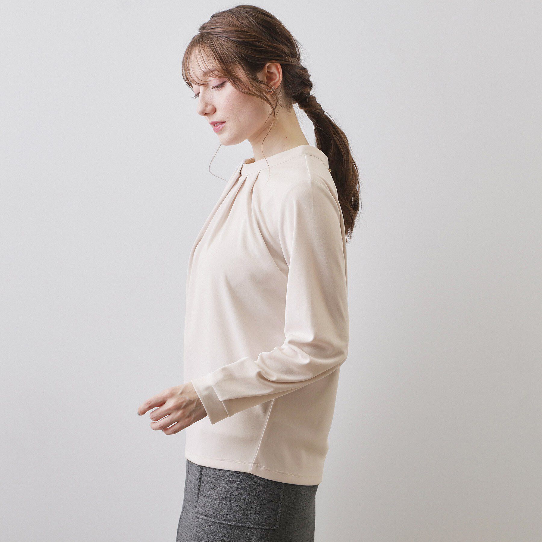 index「ランダムタックトップス【洗濯機OK／吸水速乾／接触冷感／UVケア】《5col》」|Tシャツ・カットソー|