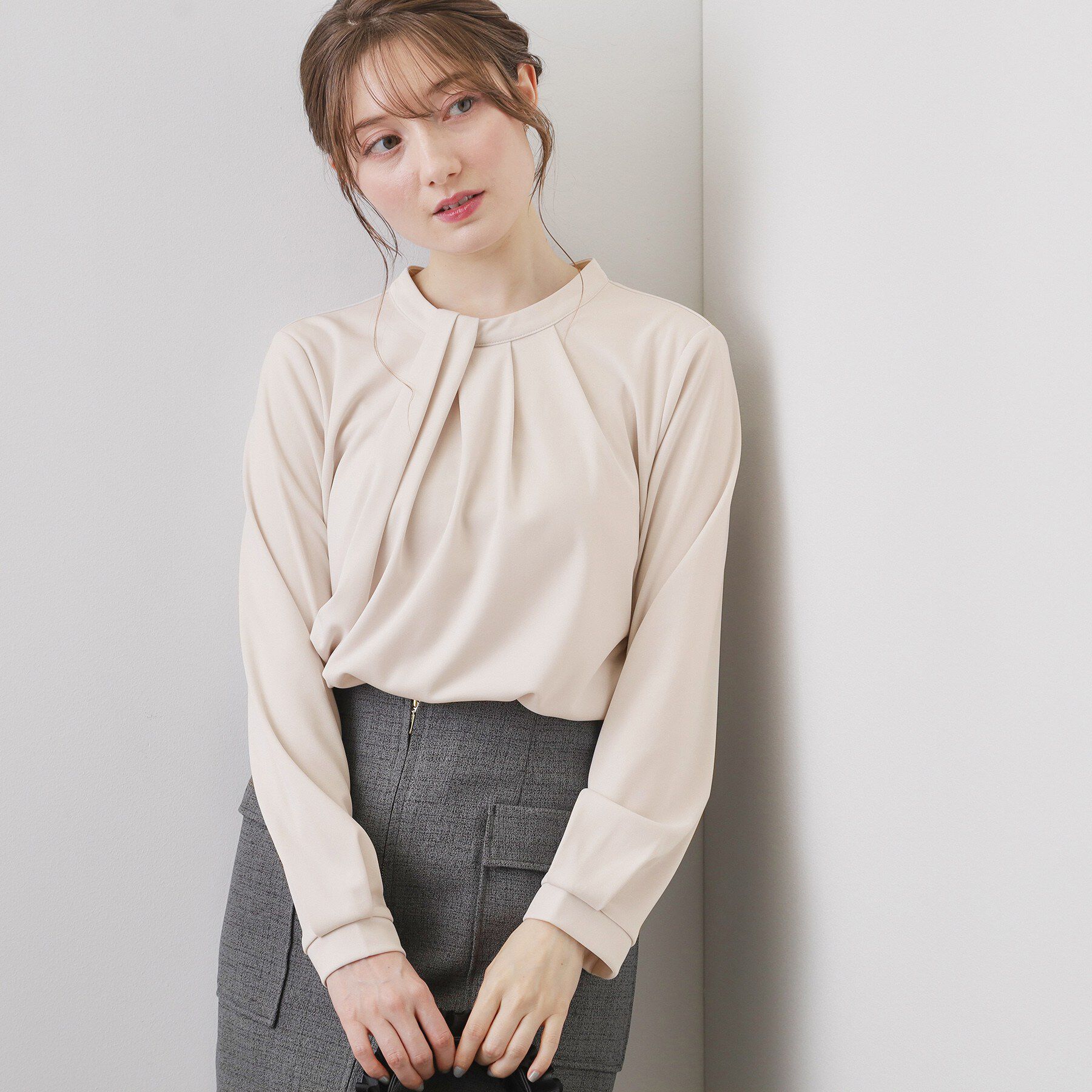 index「ランダムタックトップス【洗濯機OK／吸水速乾／接触冷感／UVケア】《5col》」|Tシャツ・カットソー|