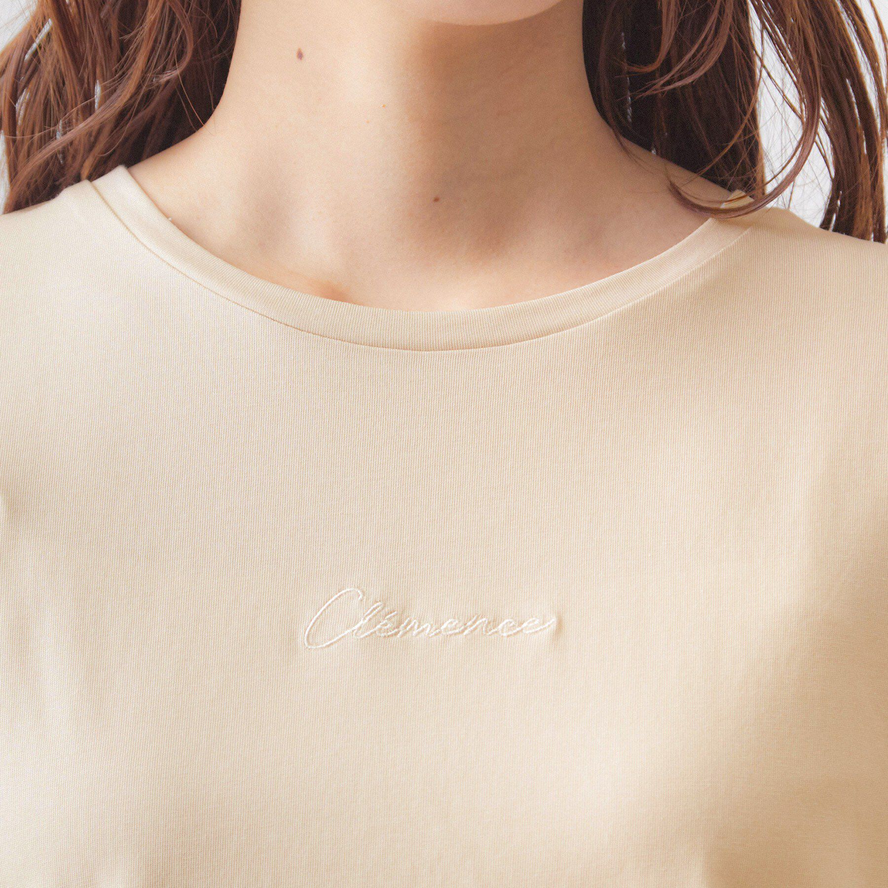 index「【接触冷感／UV】刺繍ロゴ裾レースTシャツ《洗濯機OK》」|Tシャツ・カットソー|