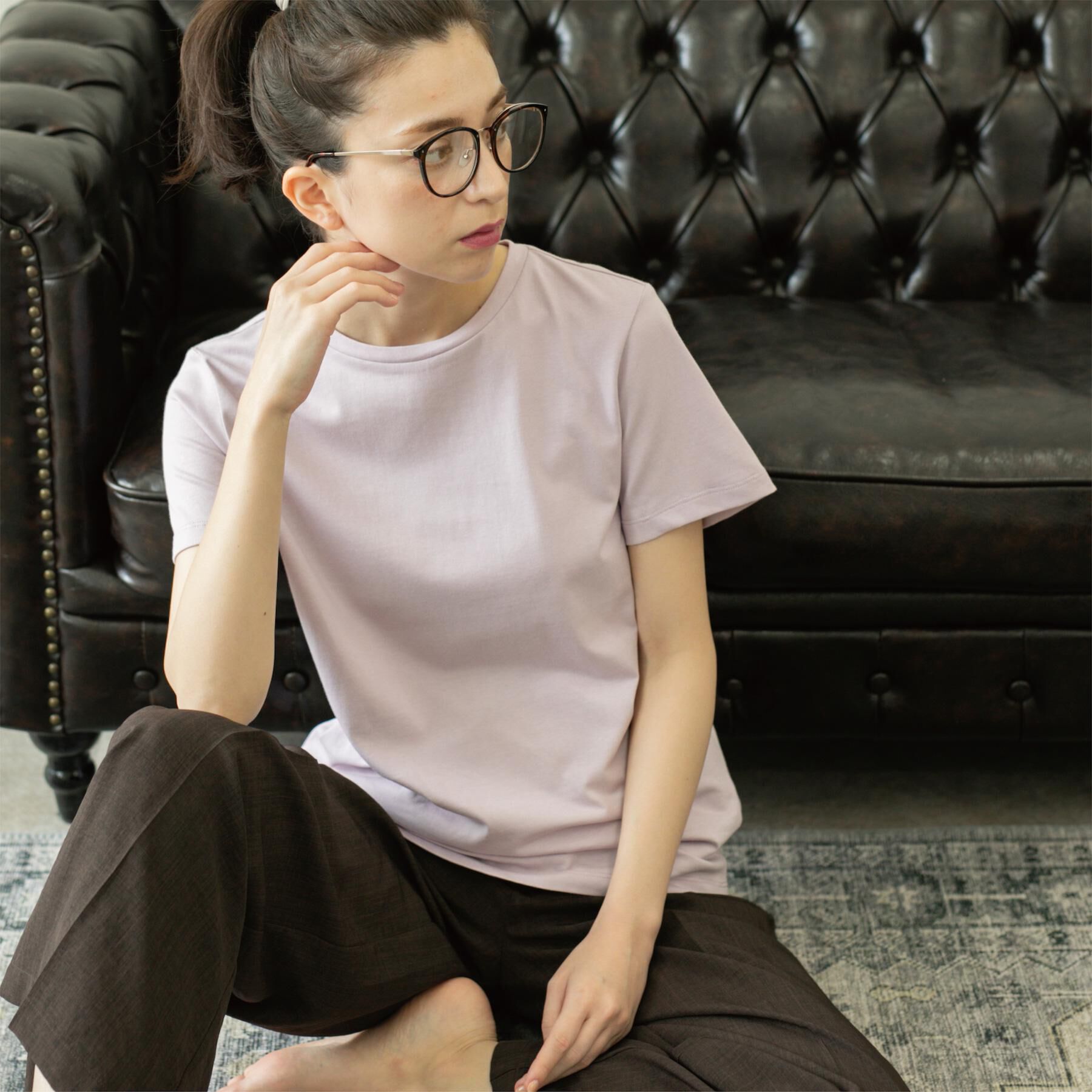 OPAQUE.CLIP「《5色展開》ベーシックTシャツ【洗濯機洗い可／UV／接触冷感】」|Tシャツ・カットソー|