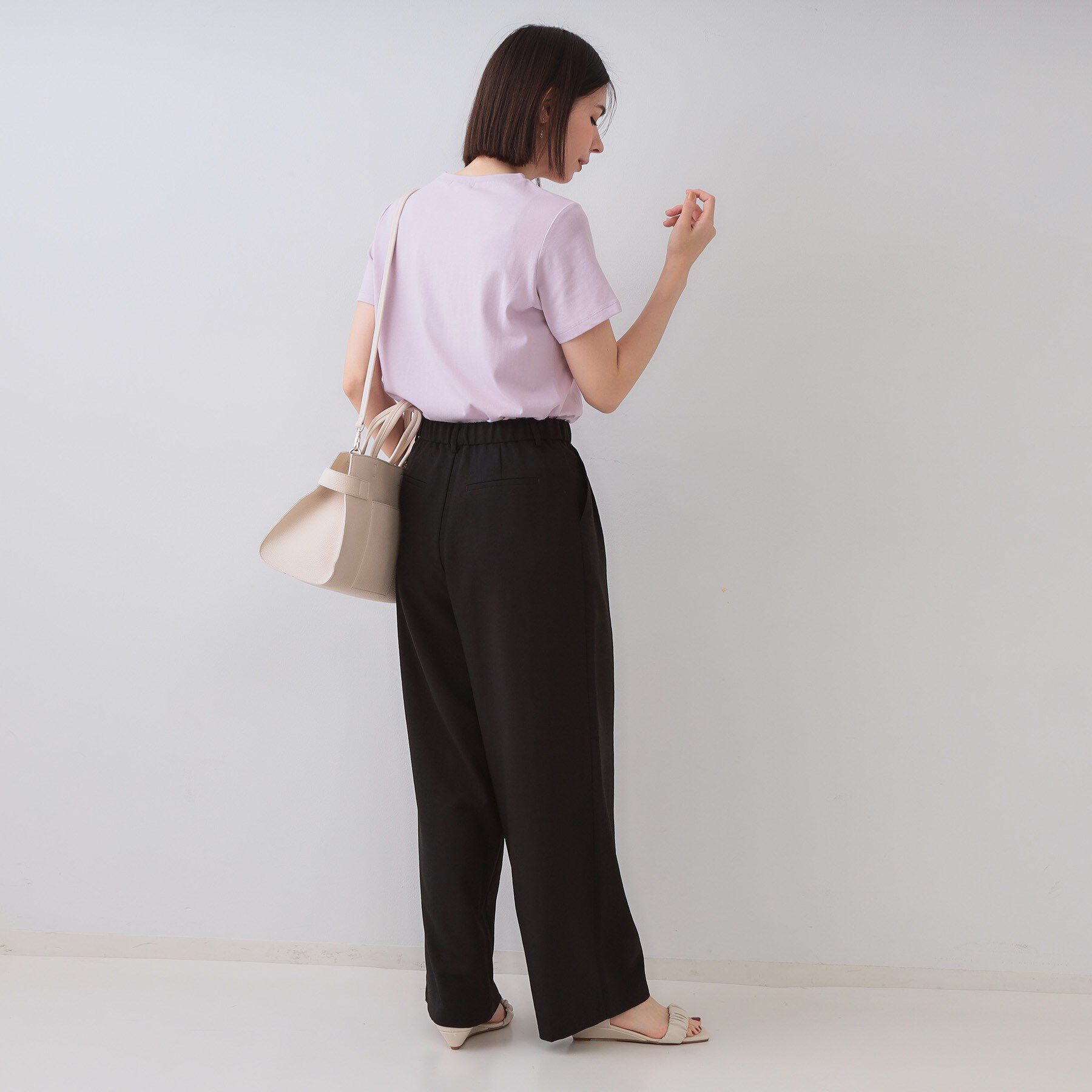 OPAQUE.CLIP「《5色展開》ベーシックTシャツ【洗濯機洗い可／UV／接触冷感】」|Tシャツ・カットソー|