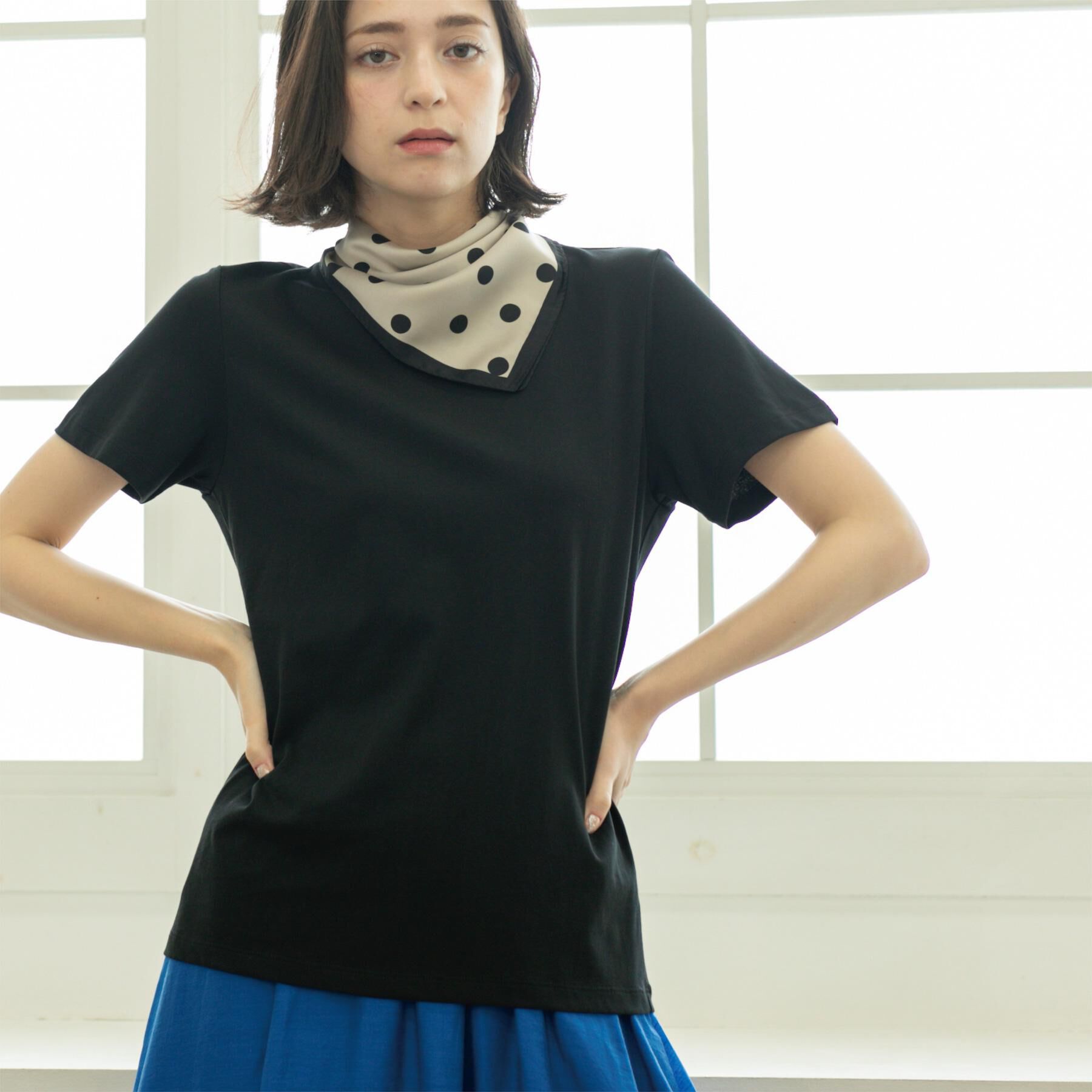 OPAQUE.CLIP「《5色展開》ベーシックTシャツ【洗濯機洗い可／UV／接触冷感】」|Tシャツ・カットソー|ブラック(019)