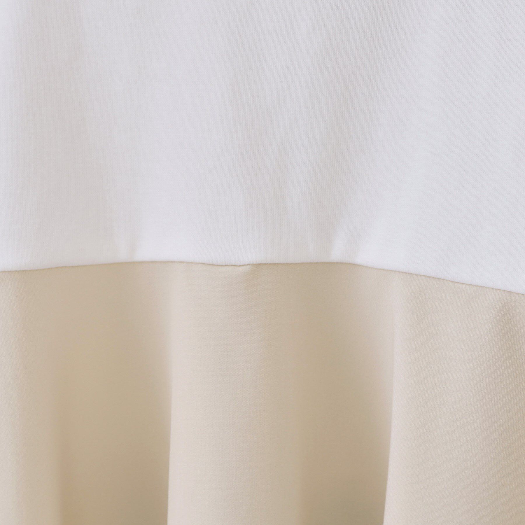 OPAQUE.CLIP「配色フハクドッキングペプラムトップス【洗濯機洗い可／抗ピル】」|Tシャツ・カットソー|
