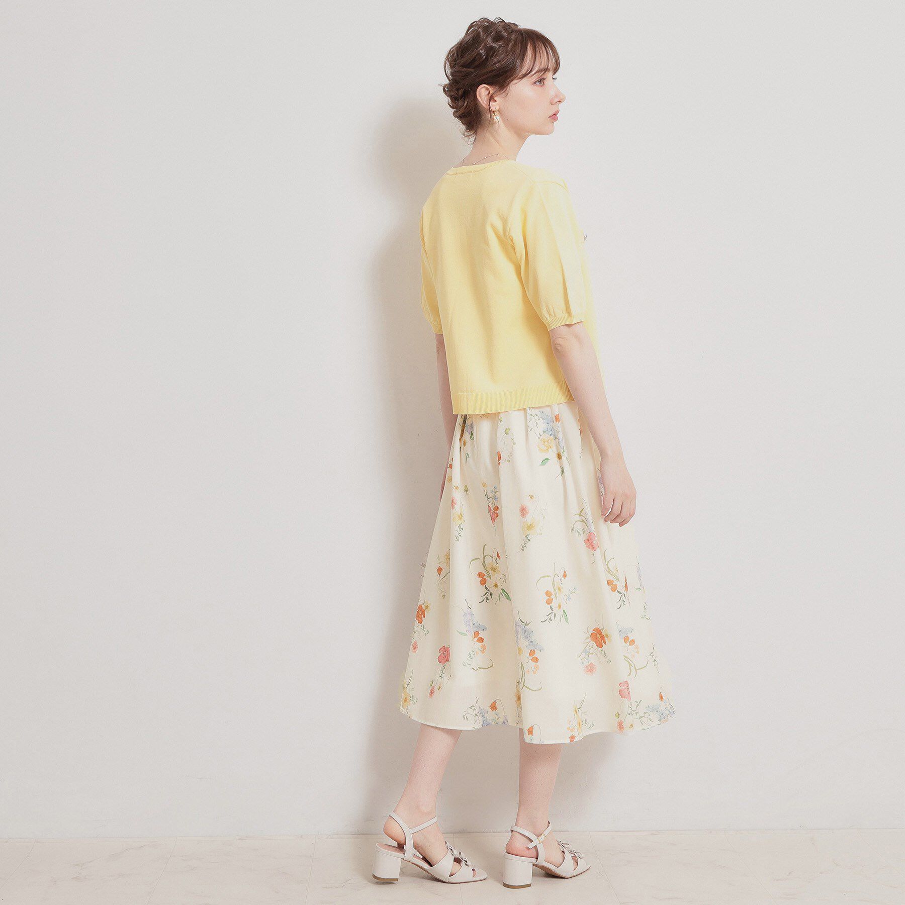 Couture broach「【洗える】パレットボイル 細リボン付きスカート」|スカート|