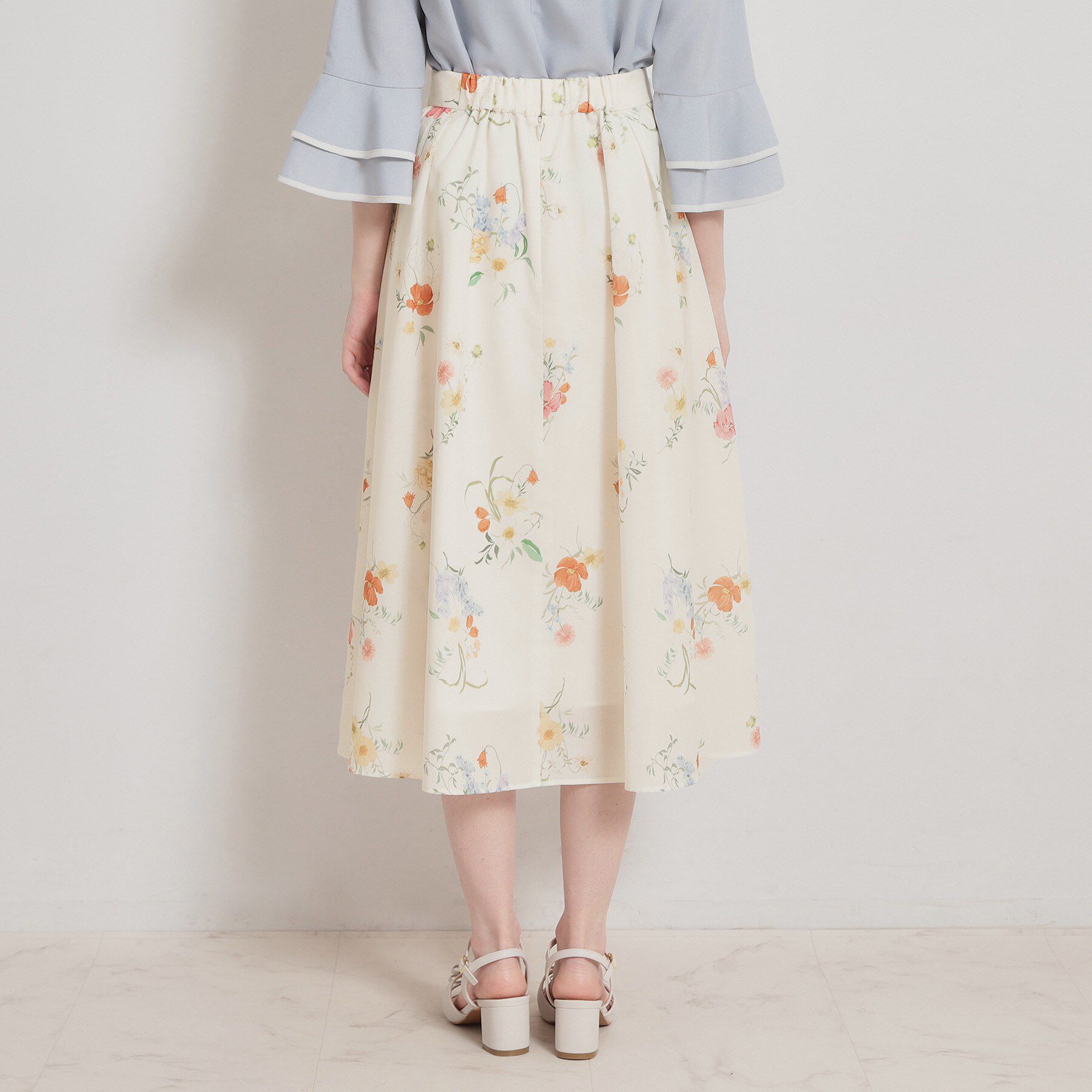Couture broach「【洗える】パレットボイル 細リボン付きスカート」|スカート|