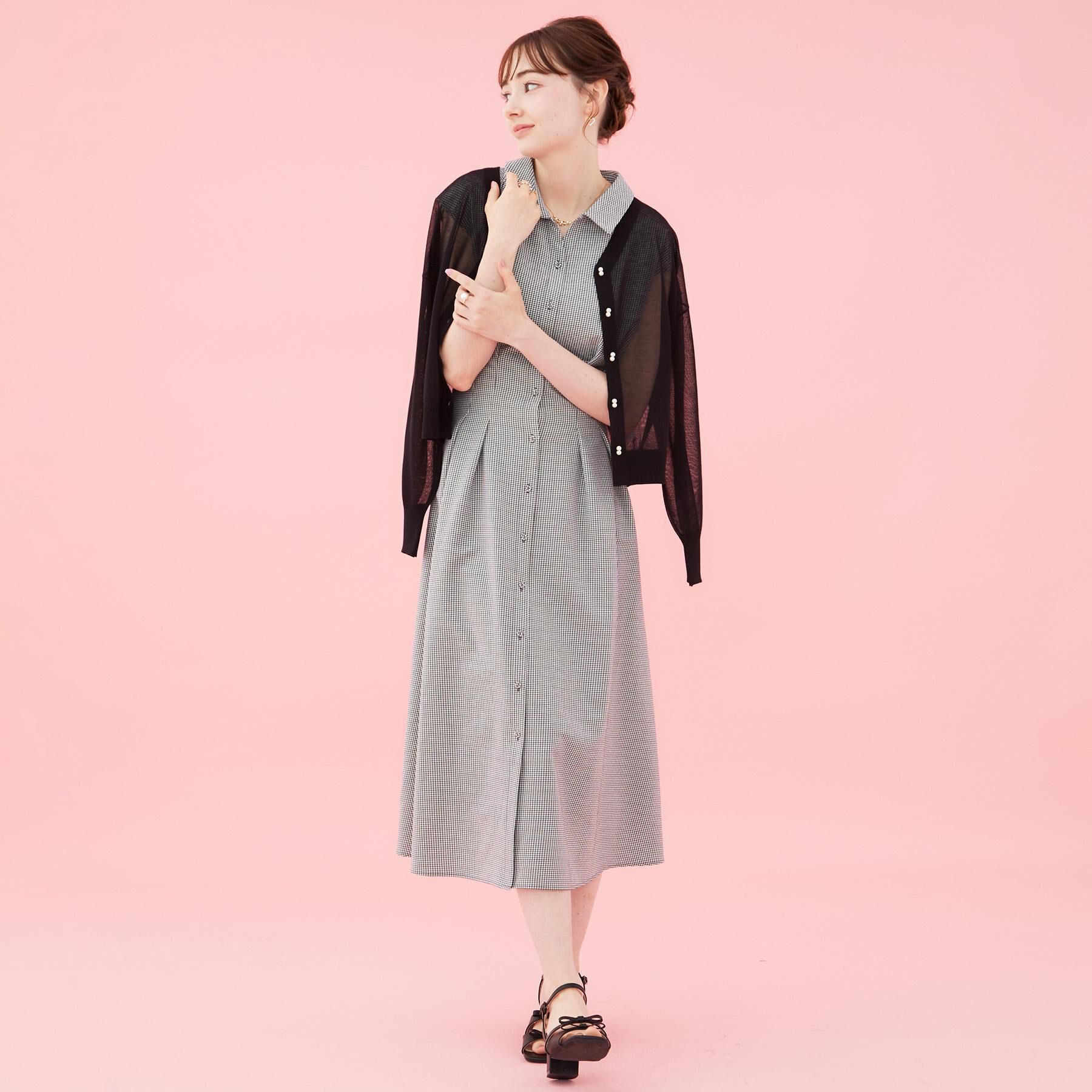 Couture broach「【洗える・パール調釦】愛されシアーカーディガン」|カーディガン|