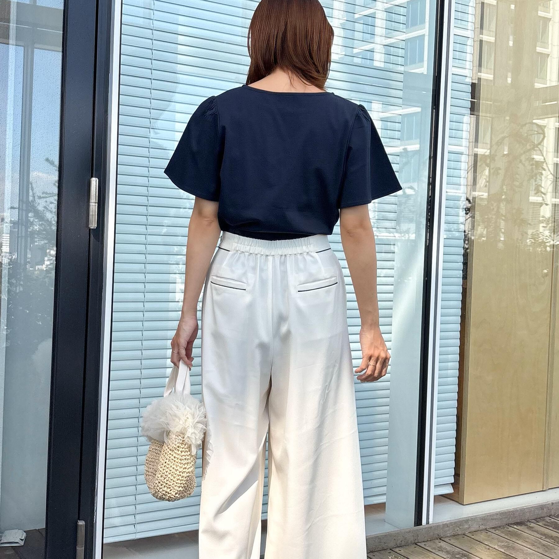 Couture broach「【接触冷感・UVカット・洗える】リボンプリントTシャツ」|Tシャツ・カットソー|