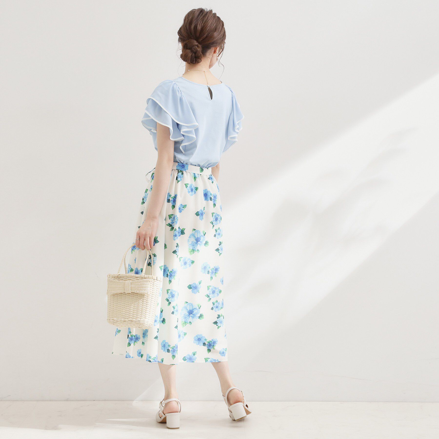Couture broach「【接触冷感・UVカット・洗える】ラッフル フレアスリーブ トップス」|Tシャツ・カットソー|