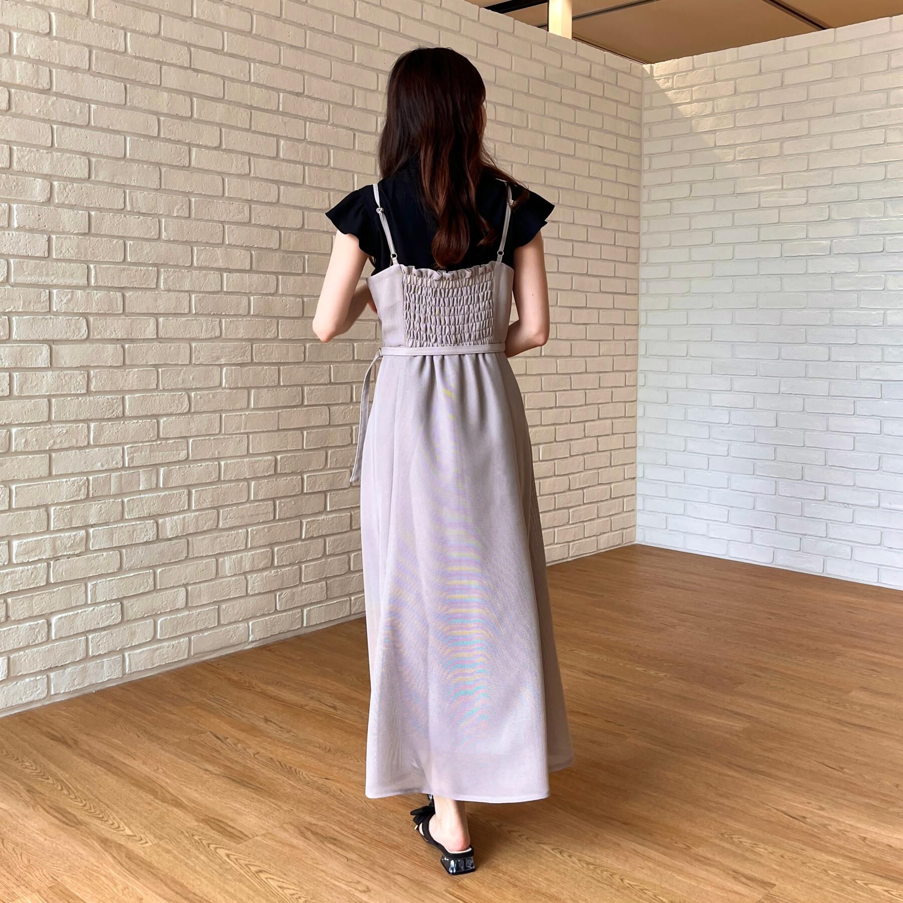 Couture broach「【洗える】メッシュ キャミワンピース」|ワンピース|