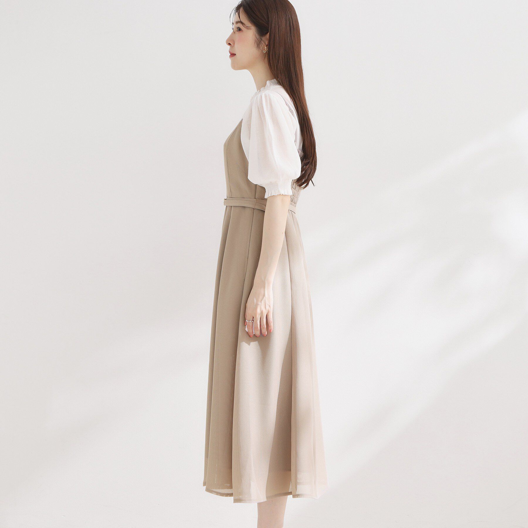 Couture broach「【洗える】メッシュ キャミワンピース」|ワンピース|