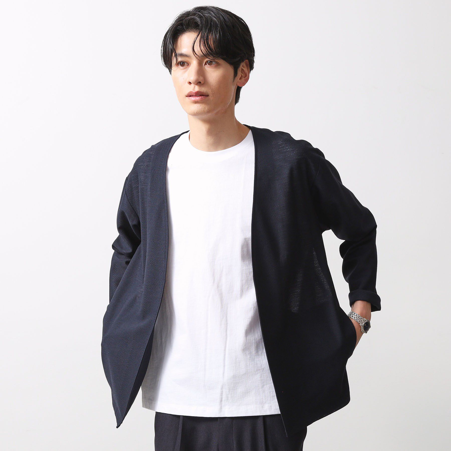 THE SHOP TK「シャリルジャージ カーディガン 洗濯機OK/吸水速乾/イージーケア/セットアップ可」|カーディガン|
