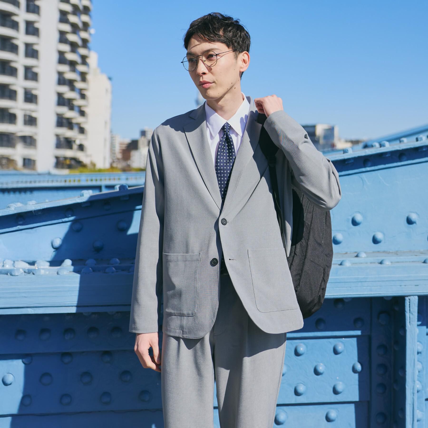 THE SHOP TK「【上下2点セット】ジャケット＋パンツ イージーセットアップ 防シワ／ストレッチ／洗濯機OK」|テーラードジャケット|