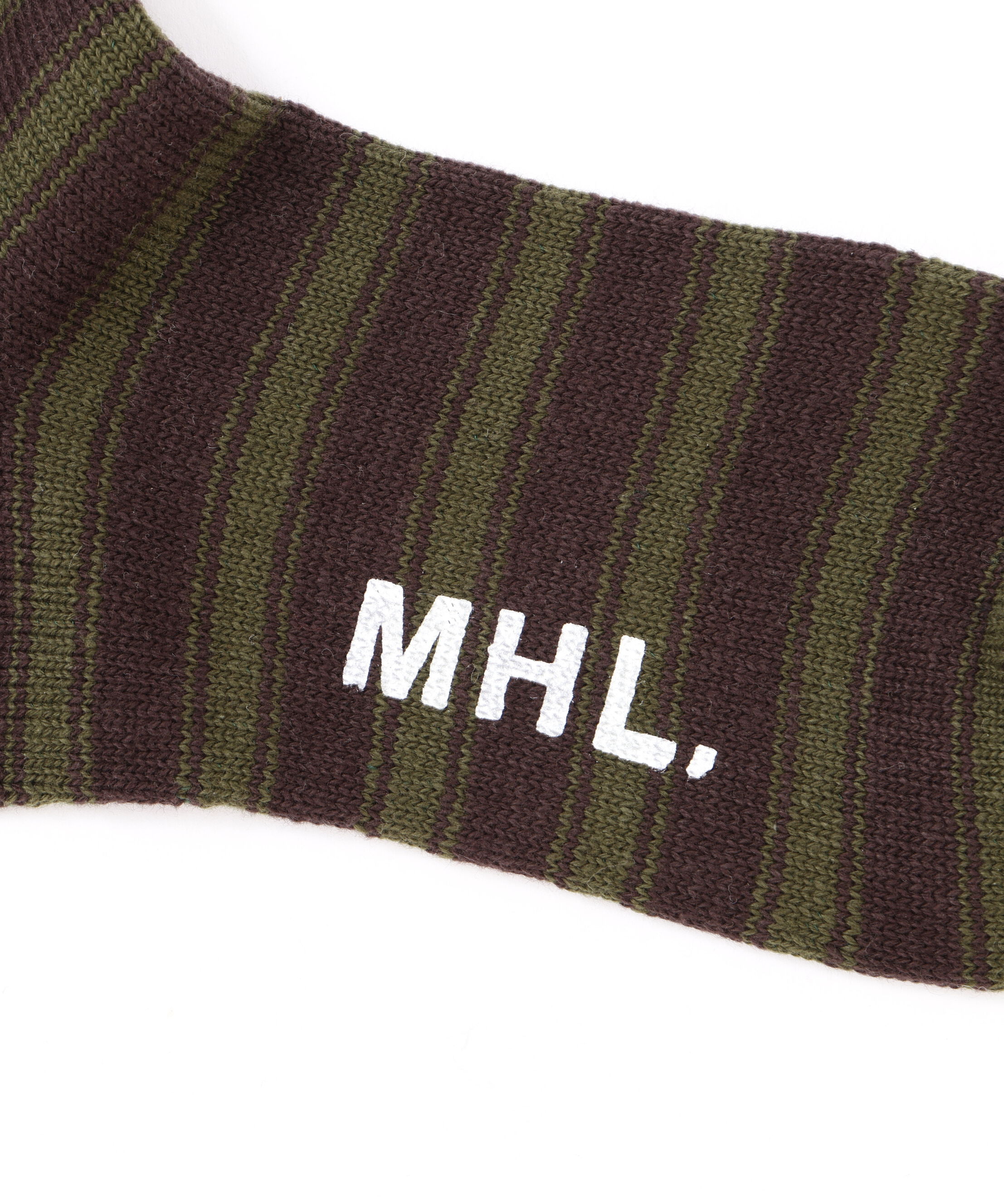 MHL.「WOMEN NARROW STRIPE COTTON SOCKS」|ソックス|