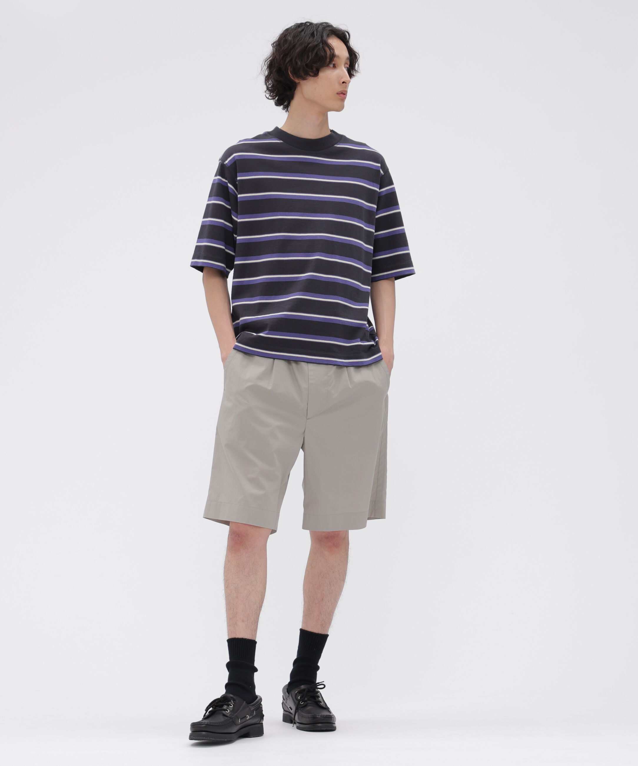 MHL.「OUTLINE STRIPE JERSEY TOP」|Tシャツ・カットソー|