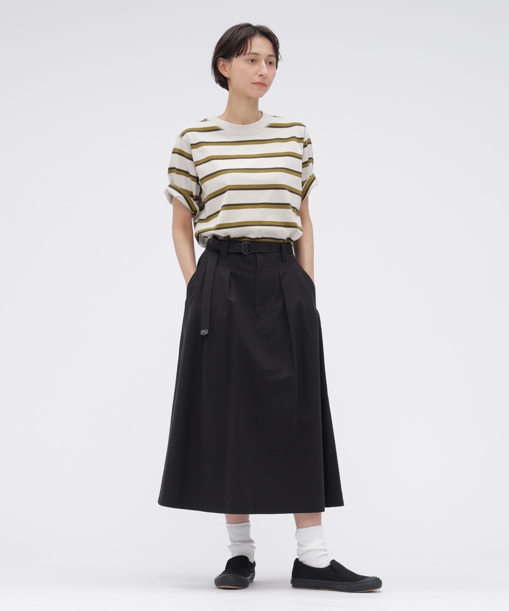 MHL.「OUTLINE STRIPE JERSEY TOP」|Tシャツ・カットソー|