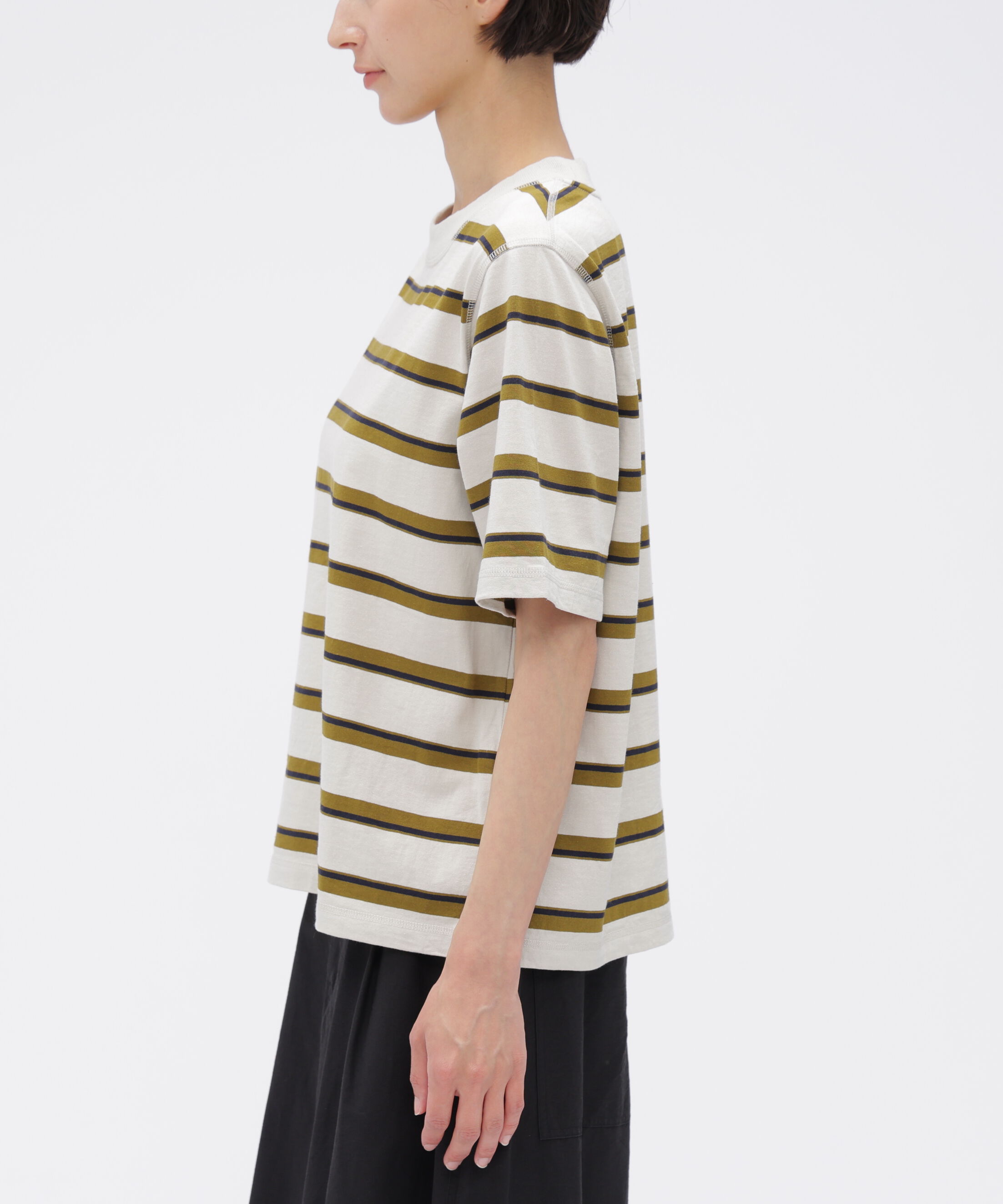 MHL.「OUTLINE STRIPE JERSEY TOP」|Tシャツ・カットソー|