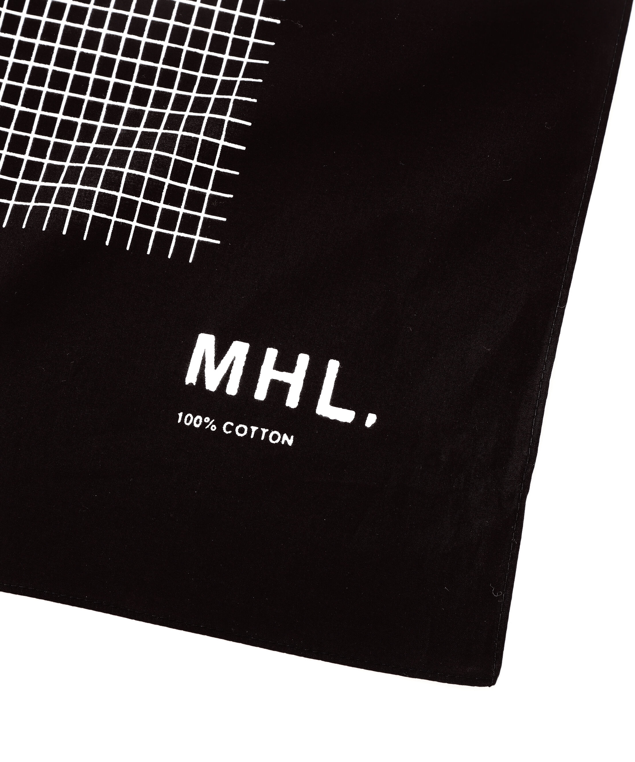 MHL.「PLAIN GRID SCARF」|バンダナ・スカーフ|