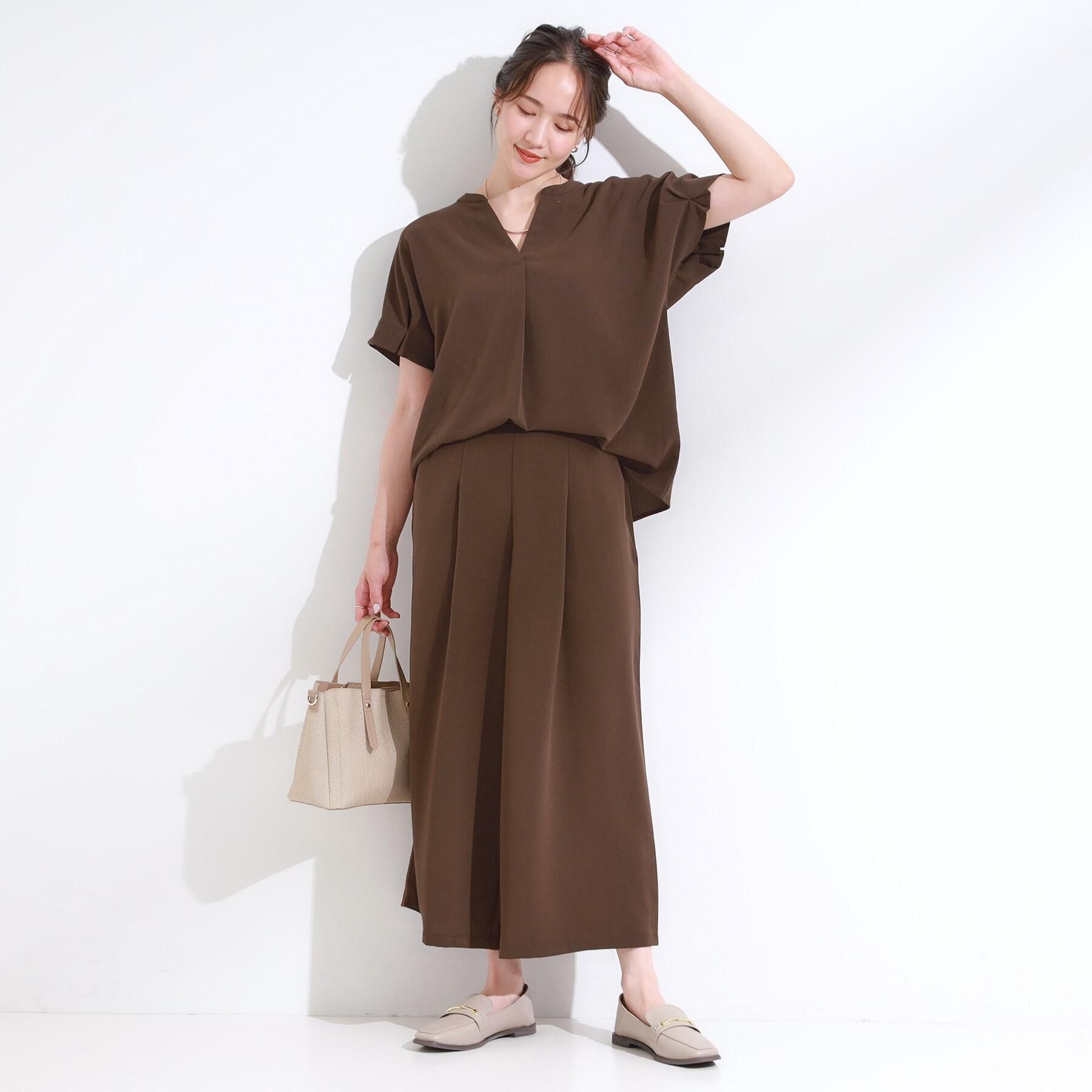 SHOO･LA･RUE「【セットアップ可/ひんやり】下半身カバーにも タックスカーチョ」|その他|