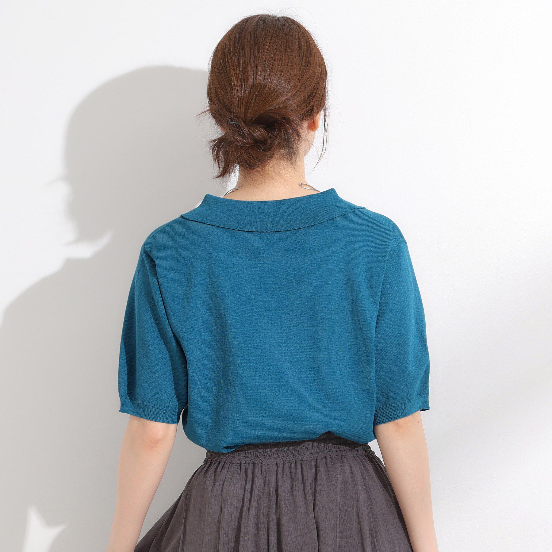 SHOO･LA･RUE「【S-LL/洗える】大人の抜け感 スキッパーニット」|ニット・セーター|