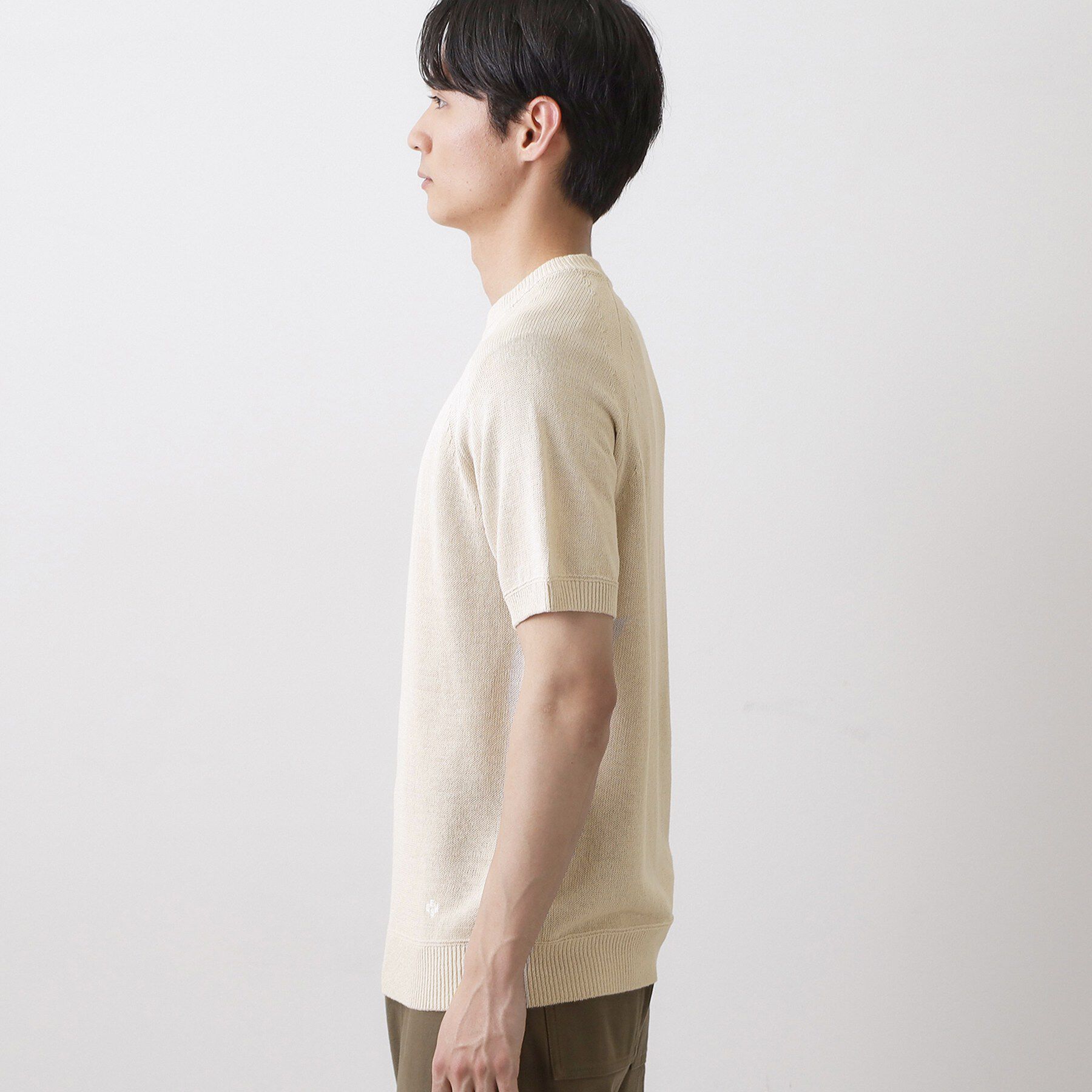 Dessin「ペーパーブレンドニットTシャツ」|ニット・セーター|