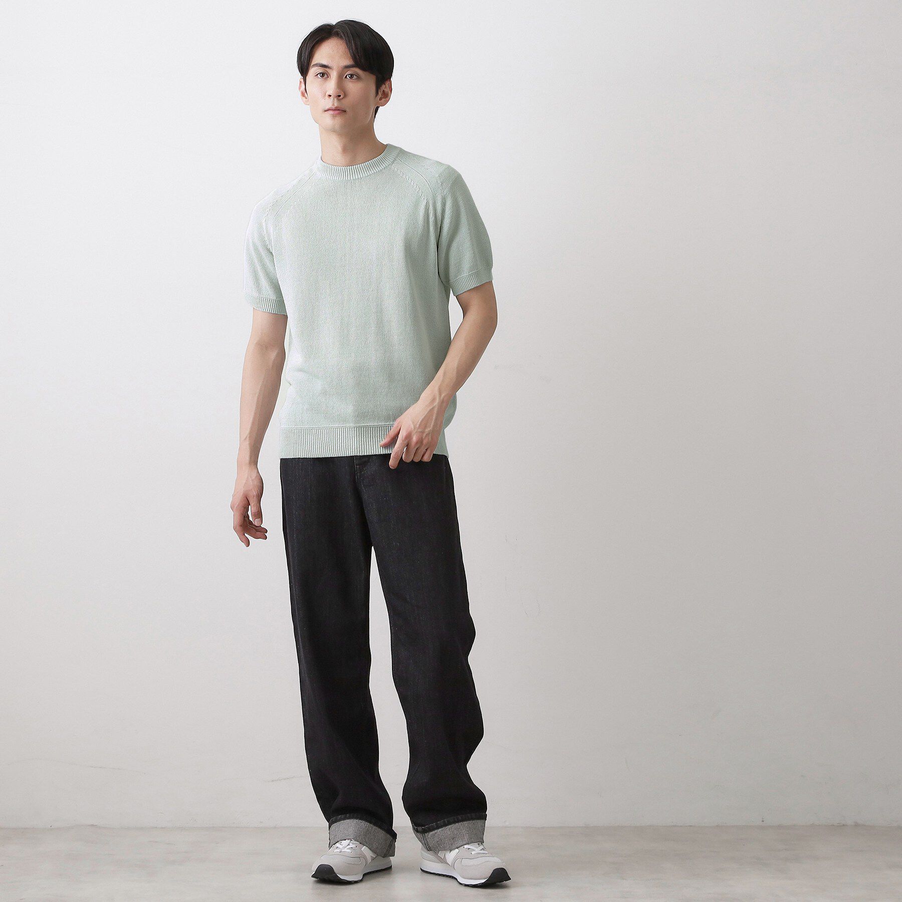 Dessin「ペーパーブレンドニットTシャツ」|ニット・セーター|