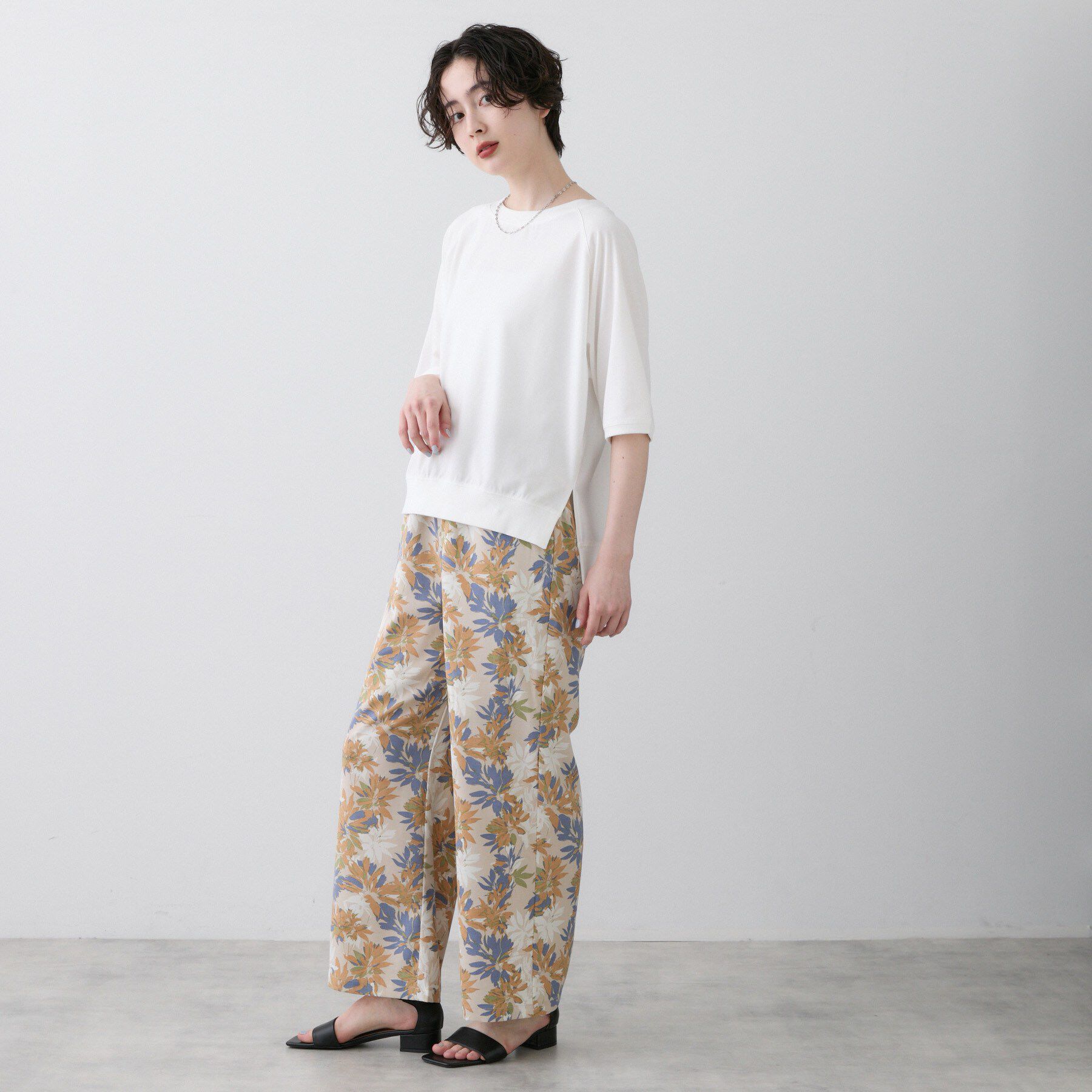 Dessin「【UVカット/接触冷感】フォルムカットソー5分袖」|Tシャツ・カットソー|