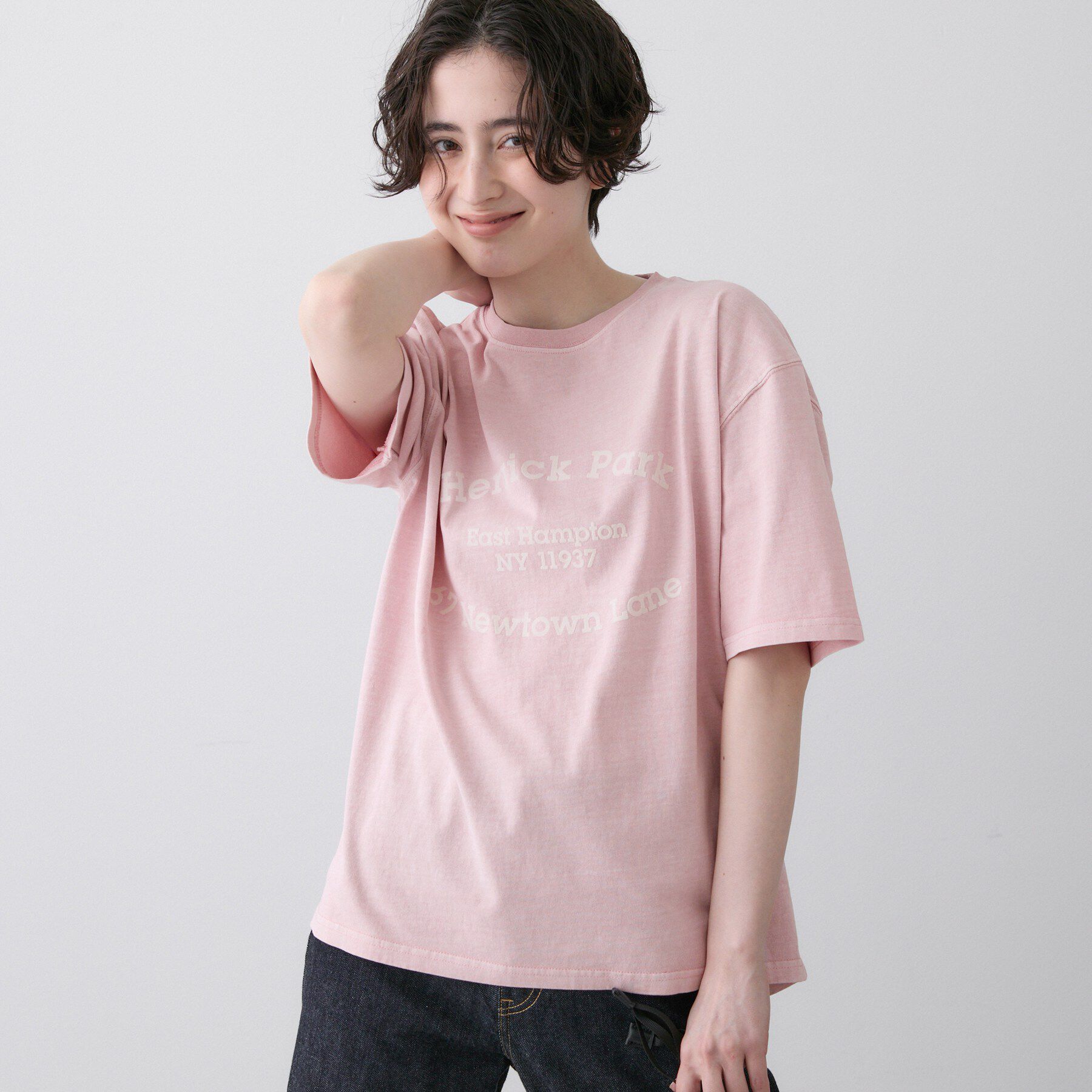 Dessin「【ユニセックス/洗える】ピグメントロゴTシャツ」|Tシャツ・カットソー|
