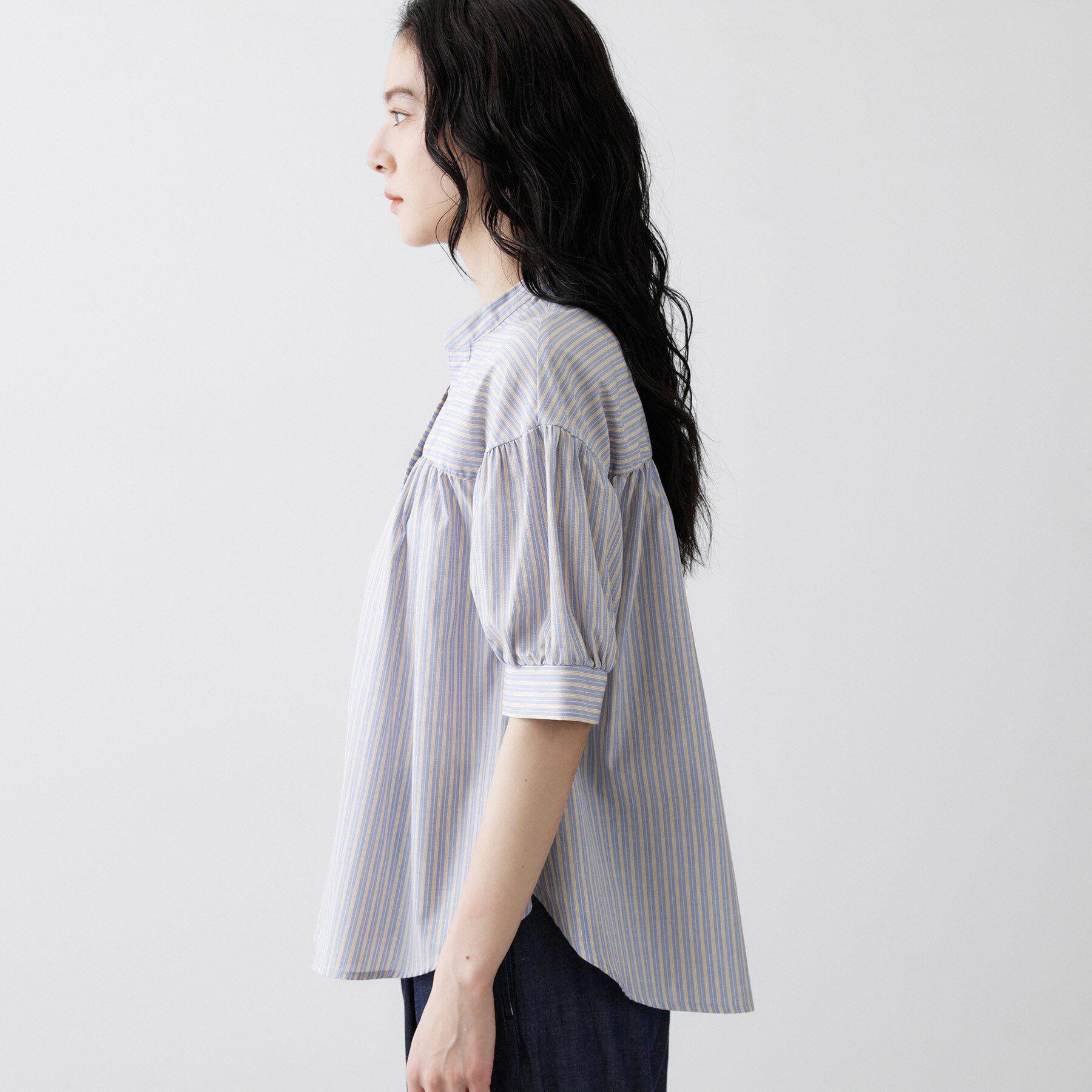 Dessin「【洗える】ストライプスキッパーシャツ」|シャツ・ブラウス|