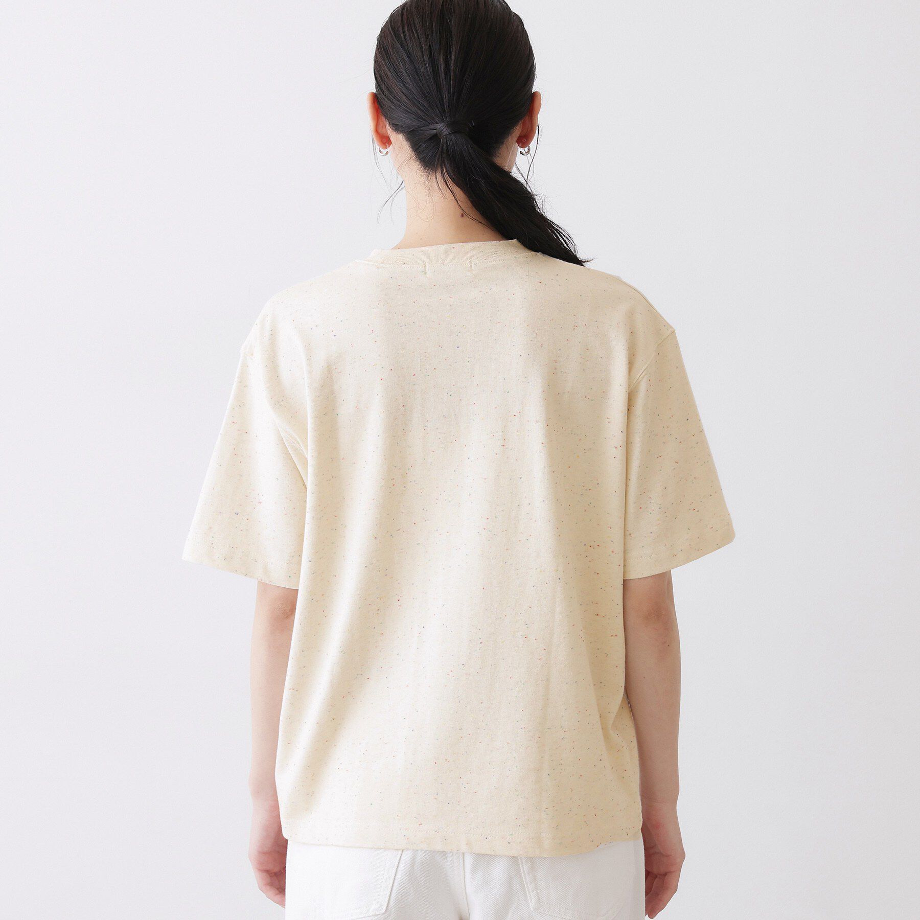 Dessin「【ユニセックス/洗える】ネップロゴ刺繍Tシャツ」|Tシャツ・カットソー|