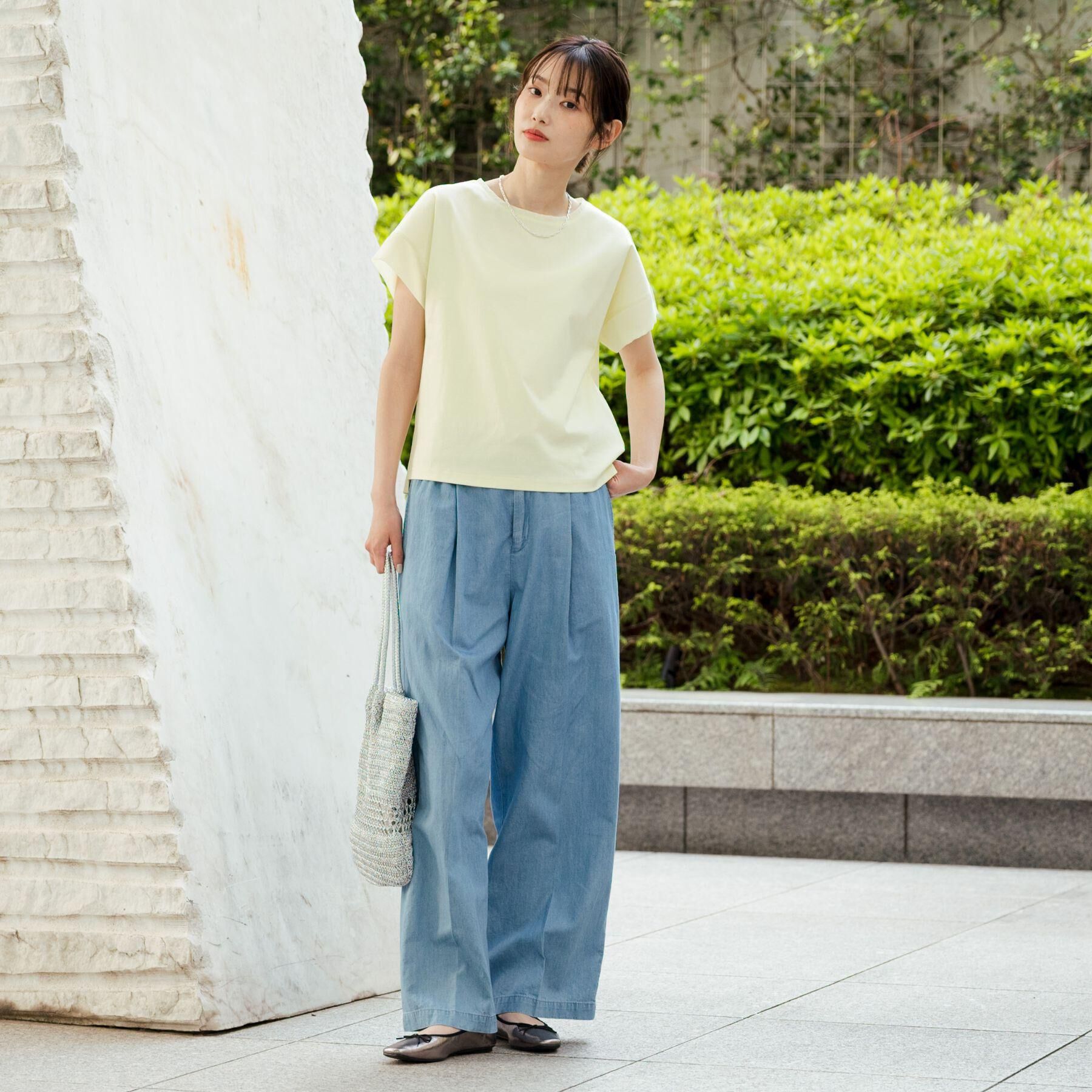 Dessin「【UVカット/接触冷感】美光沢カットソー」|Tシャツ・カットソー|