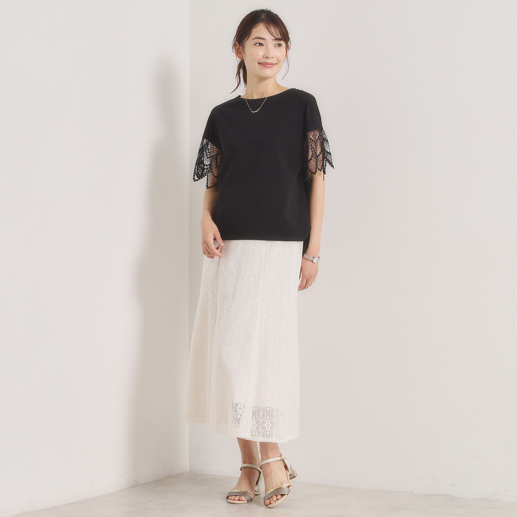 ITS&rsquo;DEMO「【冷感／速乾】袖レースプルオーバー」|Tシャツ・カットソー|