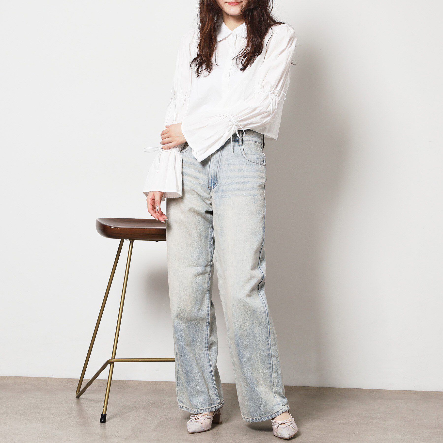 ESPERANZA「チュールリボンバックストラップパンプス」|パンプス|