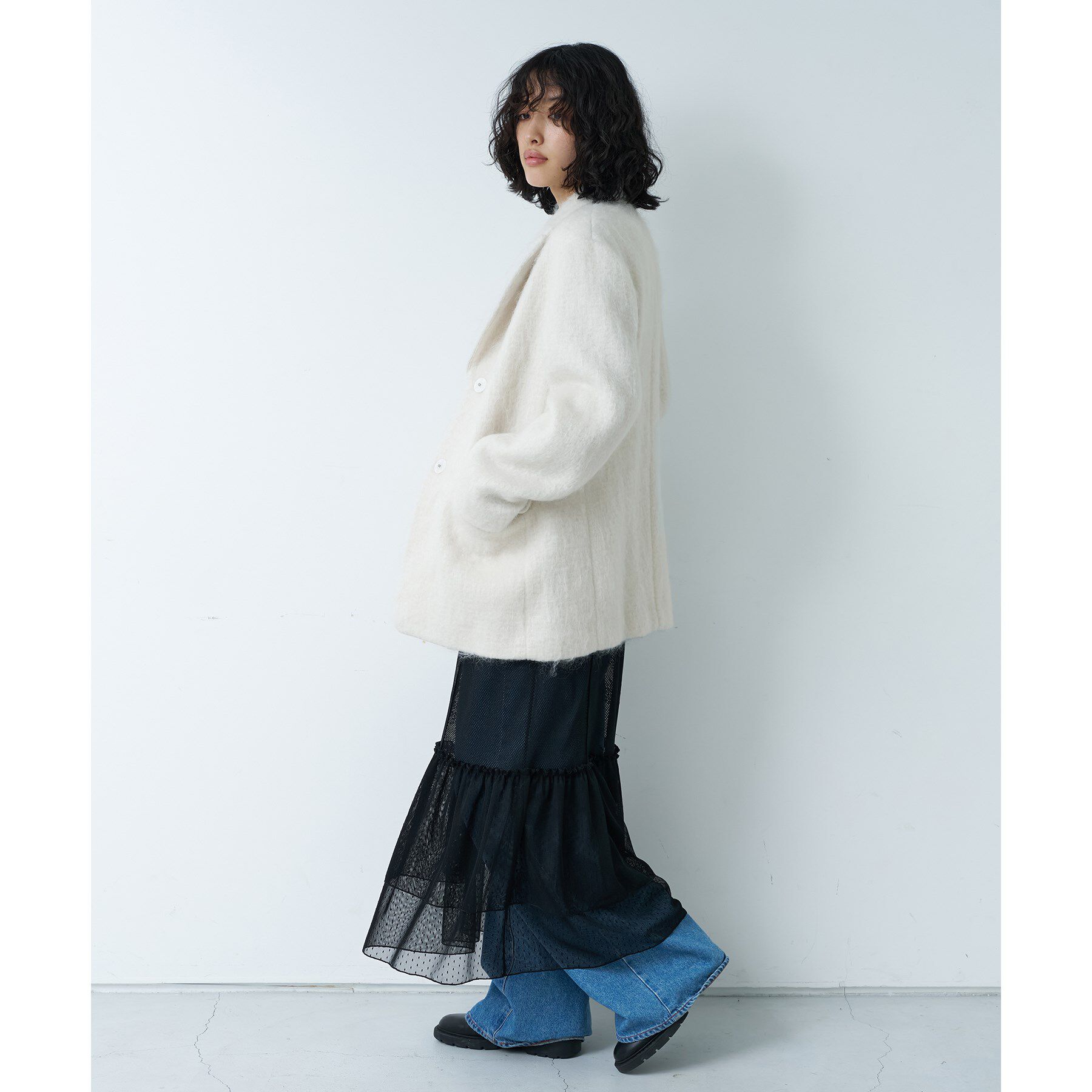 CODE A「shaggy jacket coat」|チェスターコート|