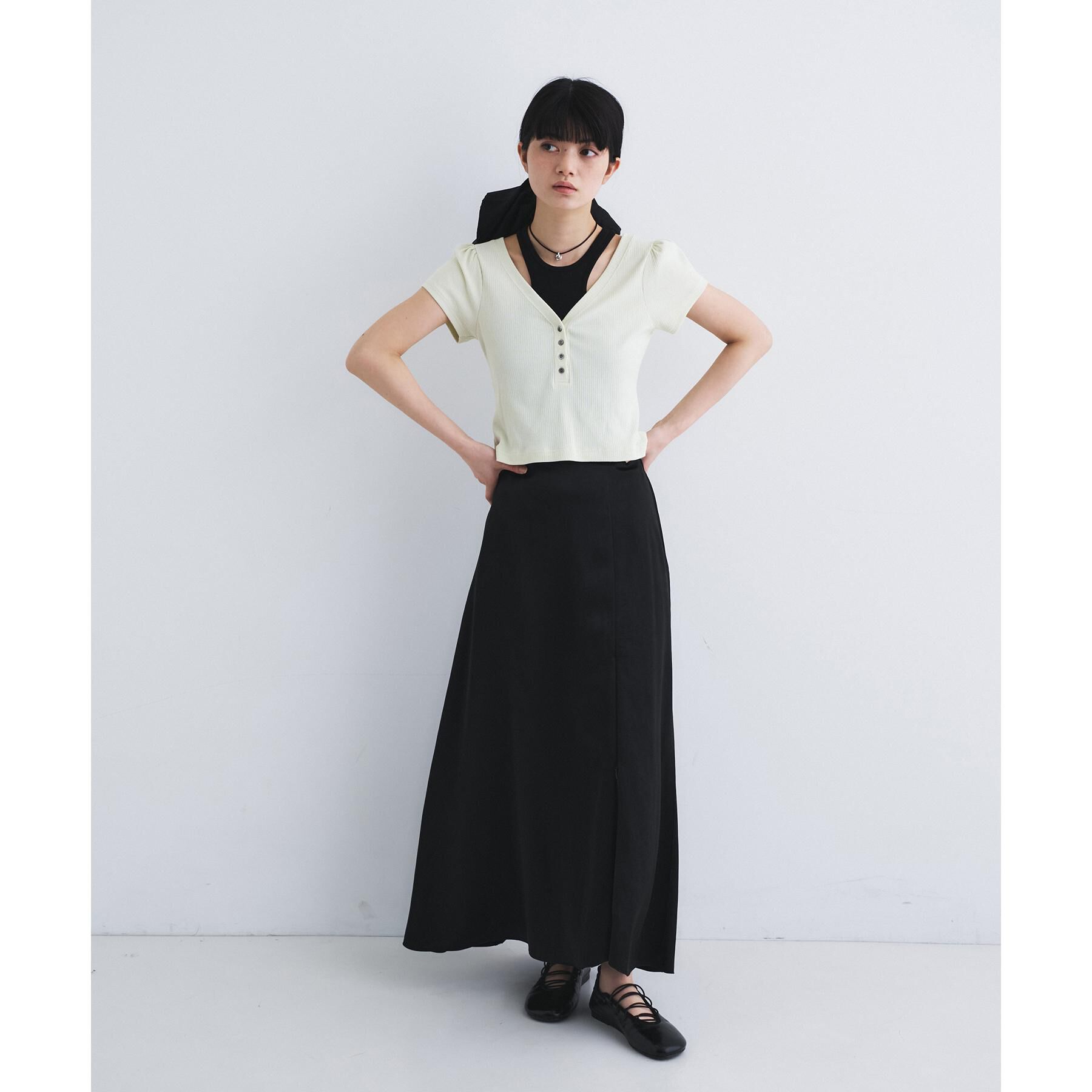 CODE A「【Re】【Cup-in】design cut tank」|キャミソール|