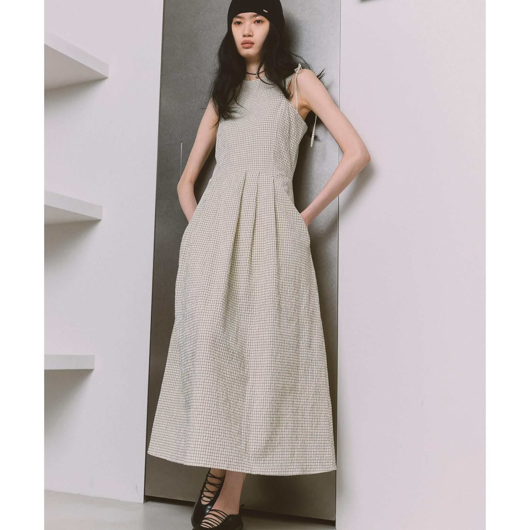 CODE A「shoulder ribbon dress」|ワンピース|アイボリー(004)