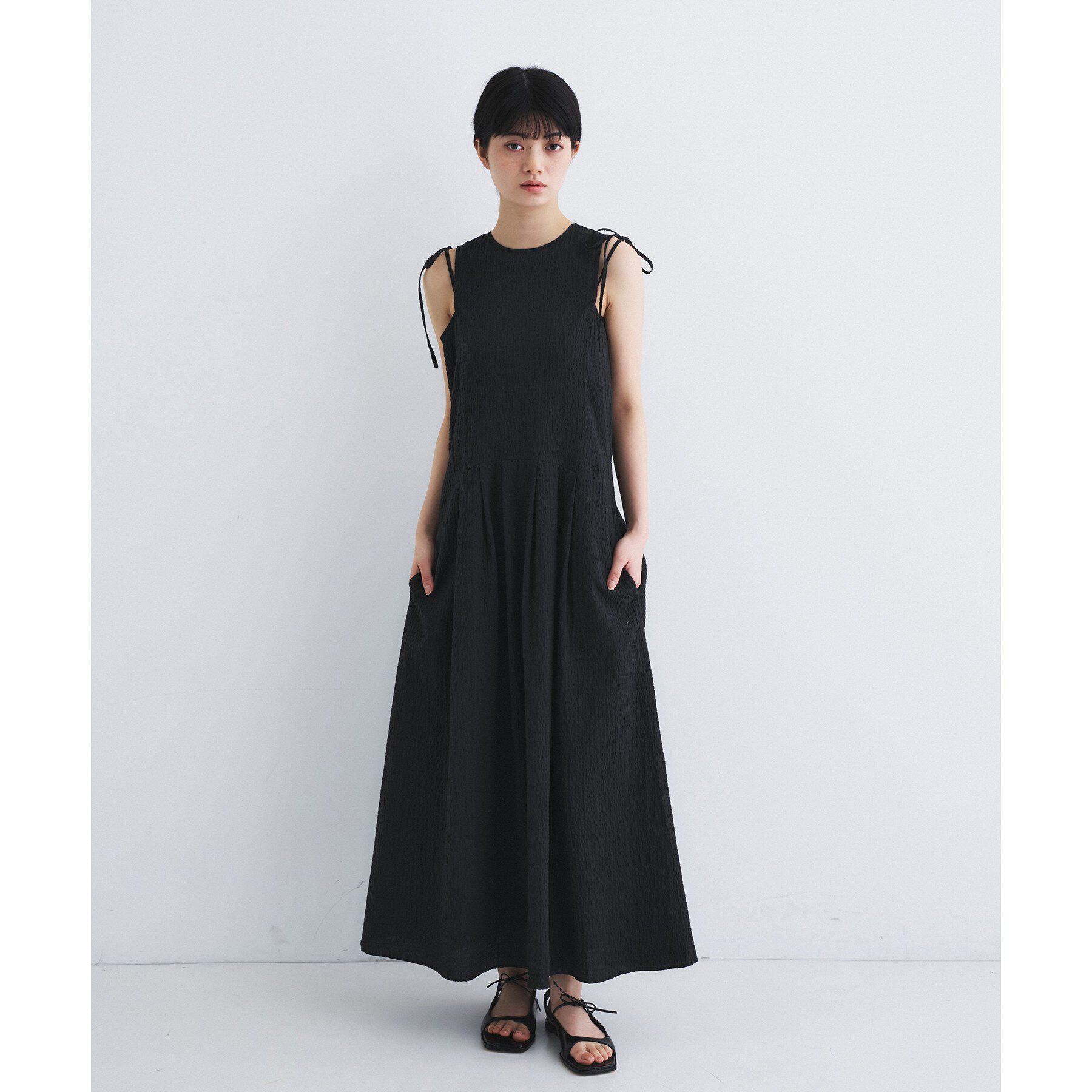 CODE A「shoulder ribbon dress」|ワンピース|