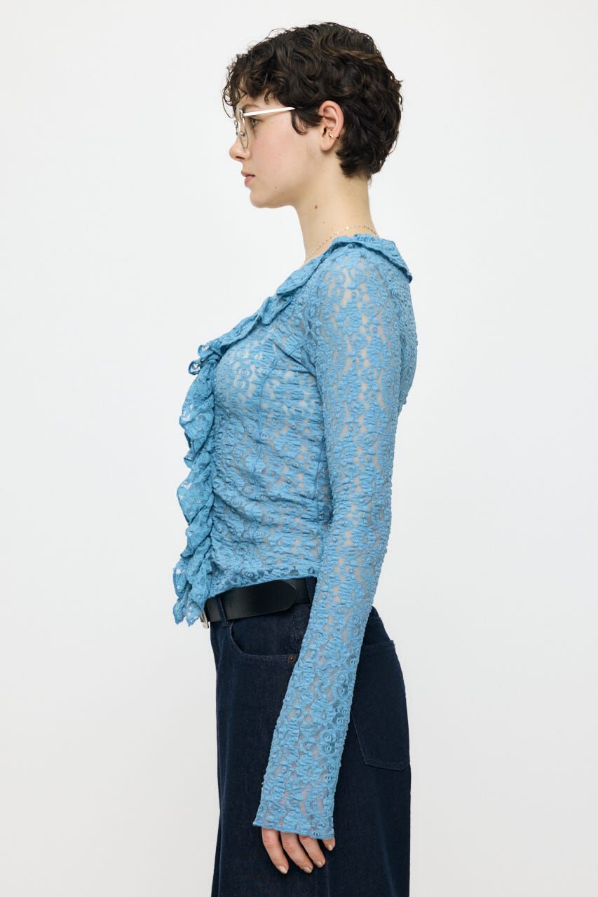 MOUSSY「LACE RUFFLE トップス」|Tシャツ・カットソー|