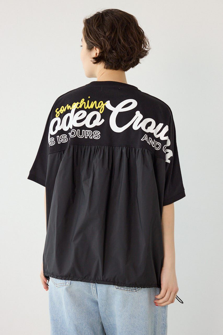 RODEO CROWNS「切替ロゴビッグトップス」|Tシャツ・カットソー|BLK