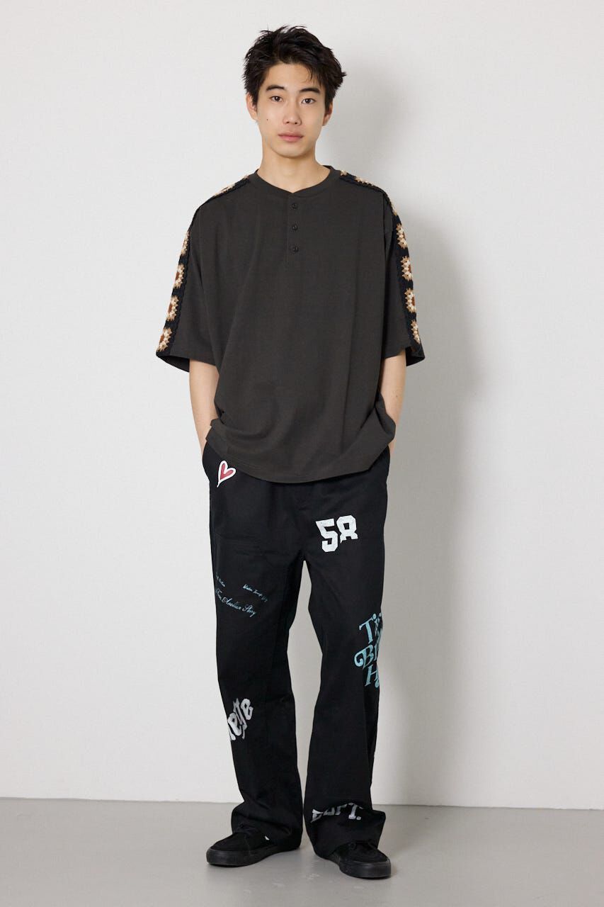 RODEO CROWNS「クロシェラインヘンリーTシャツ」|Tシャツ・カットソー|