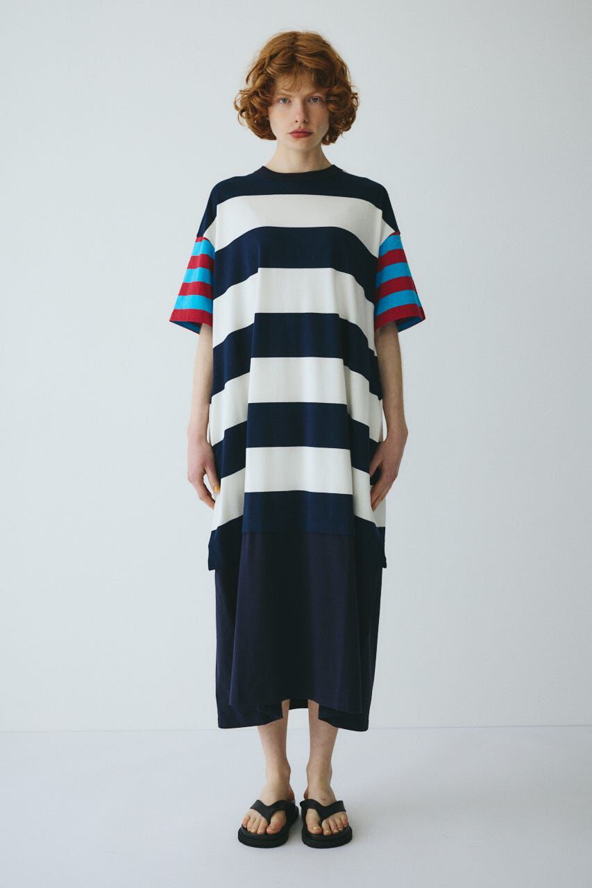 HeRIN.CYE「Cut relax dress」|Tシャツ・カットソー|柄NVY5