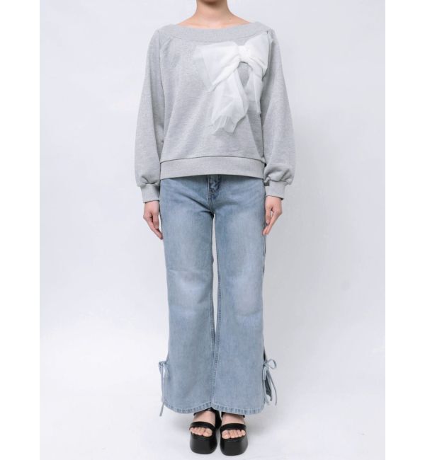 CALNAMUR「２WAYリボンスウェット」|Tシャツ・カットソー|