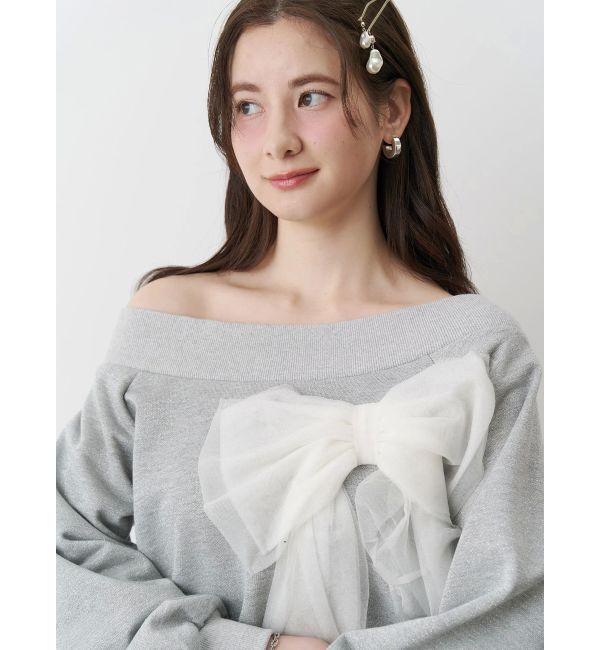 CALNAMUR「２WAYリボンスウェット」|Tシャツ・カットソー|