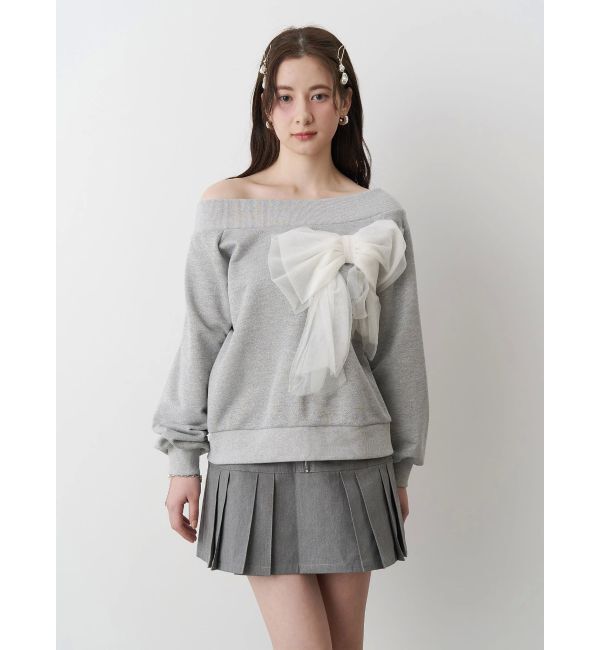 CALNAMUR「２WAYリボンスウェット」|Tシャツ・カットソー|