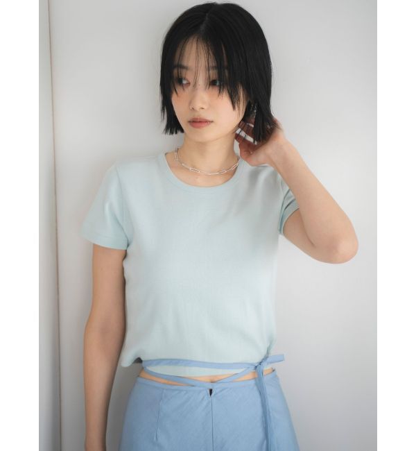 Ungrid「カラーフィットTee」|Tシャツ・カットソー|ブルー