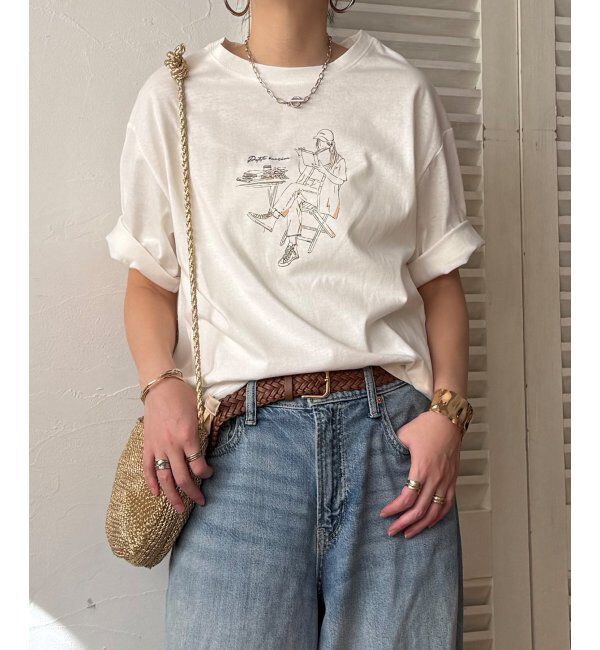 Lbc with Life「GirlプリントビッグTシャツ」|Tシャツ・カットソー|